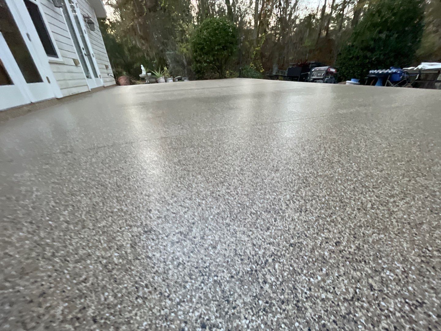 Patio  in Gainesville, FL in Sandstone by Cross Creek Concrete Coatings