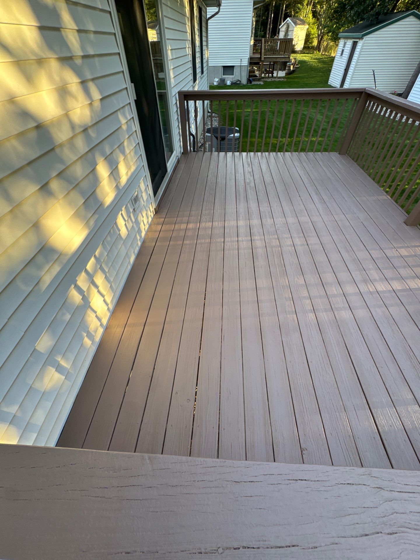 Deck Pressure Washing and Staining in Norton Shores Michigan! by Gordon Painting