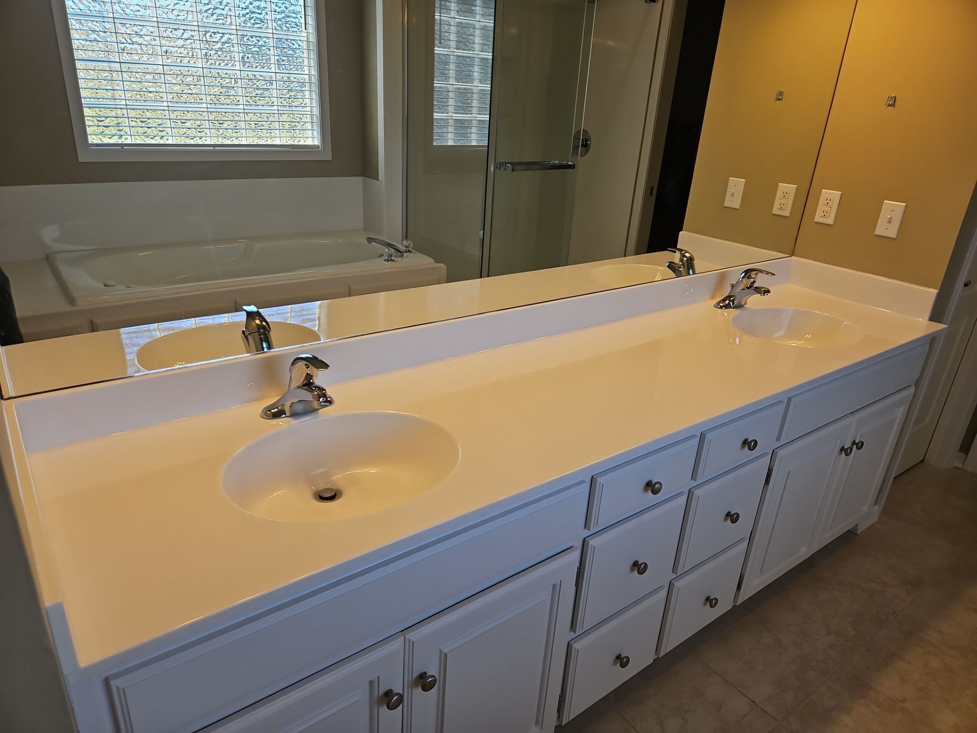 Onyx Shower and vanity top by The Shower Company