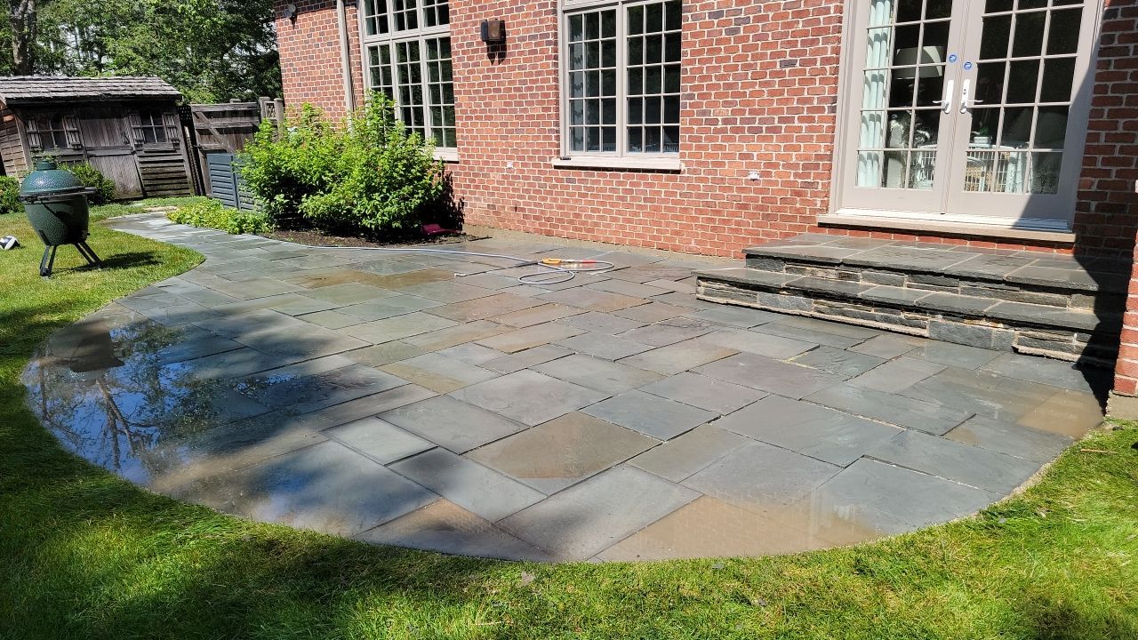 Exterior Stone and Concrete Surface Cleaning by Northern Power Washing LLC.