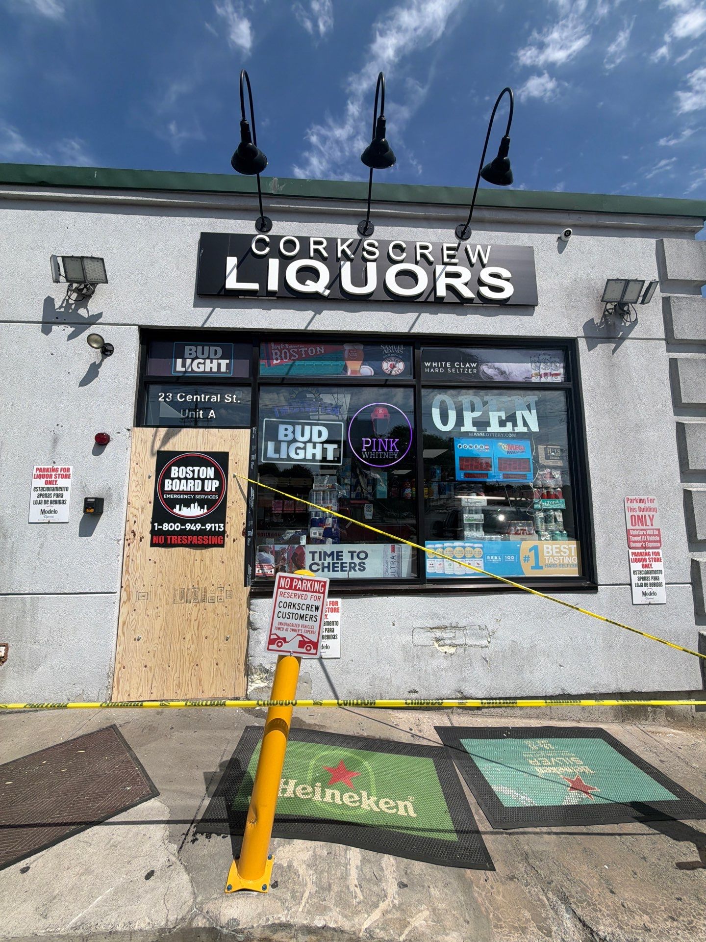 Retail Storefront Emergency Board Up and Door Replacement in Peabody by Boston Board Up