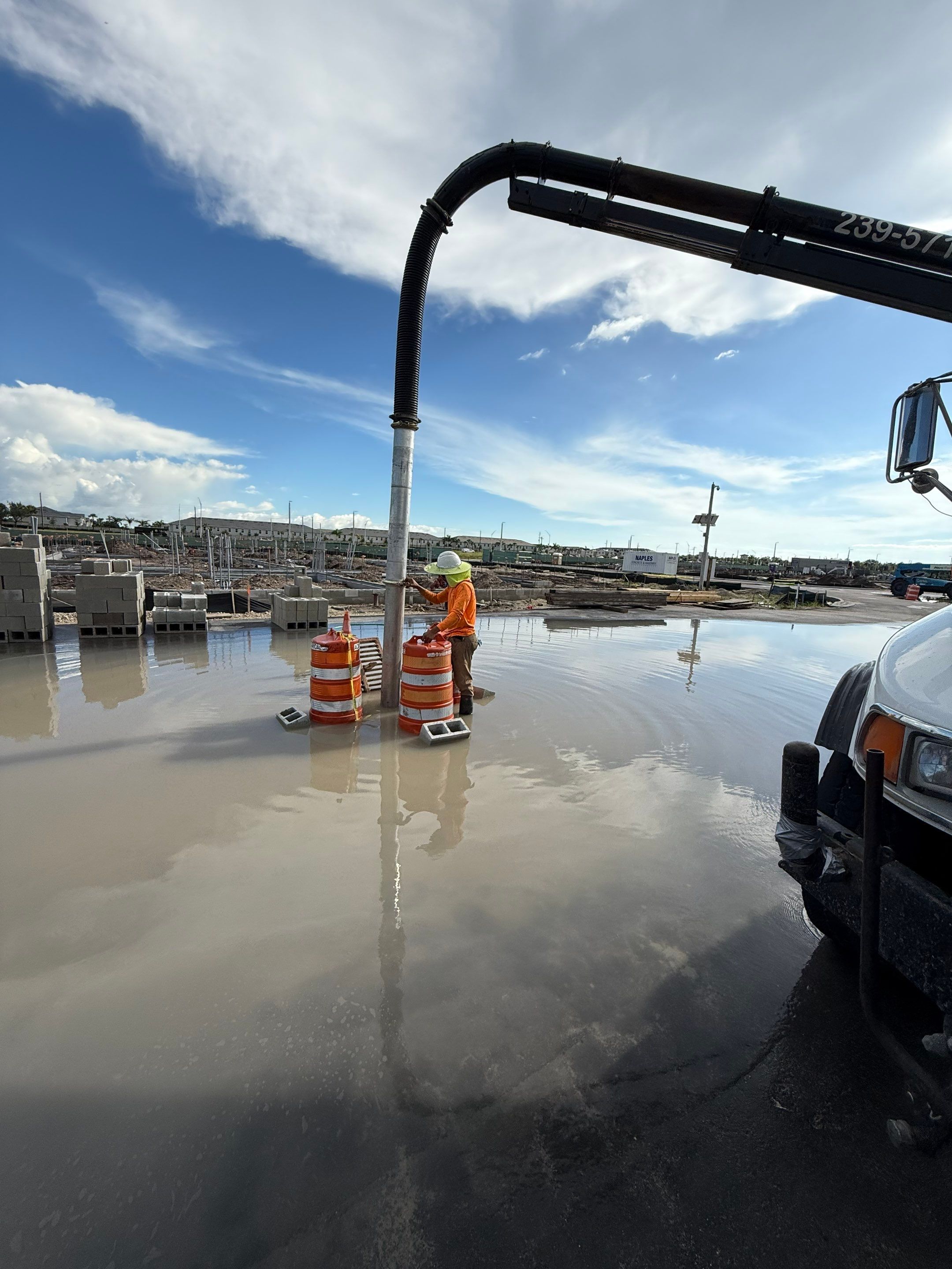 Cleaning Clogged Construction Site Catch Basins by APS Power & Water