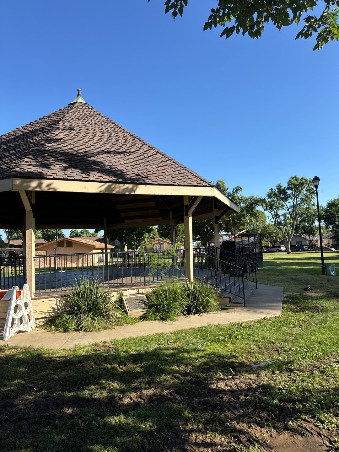City of Gustine Gazebo project by Straight Edge Roofing Inc