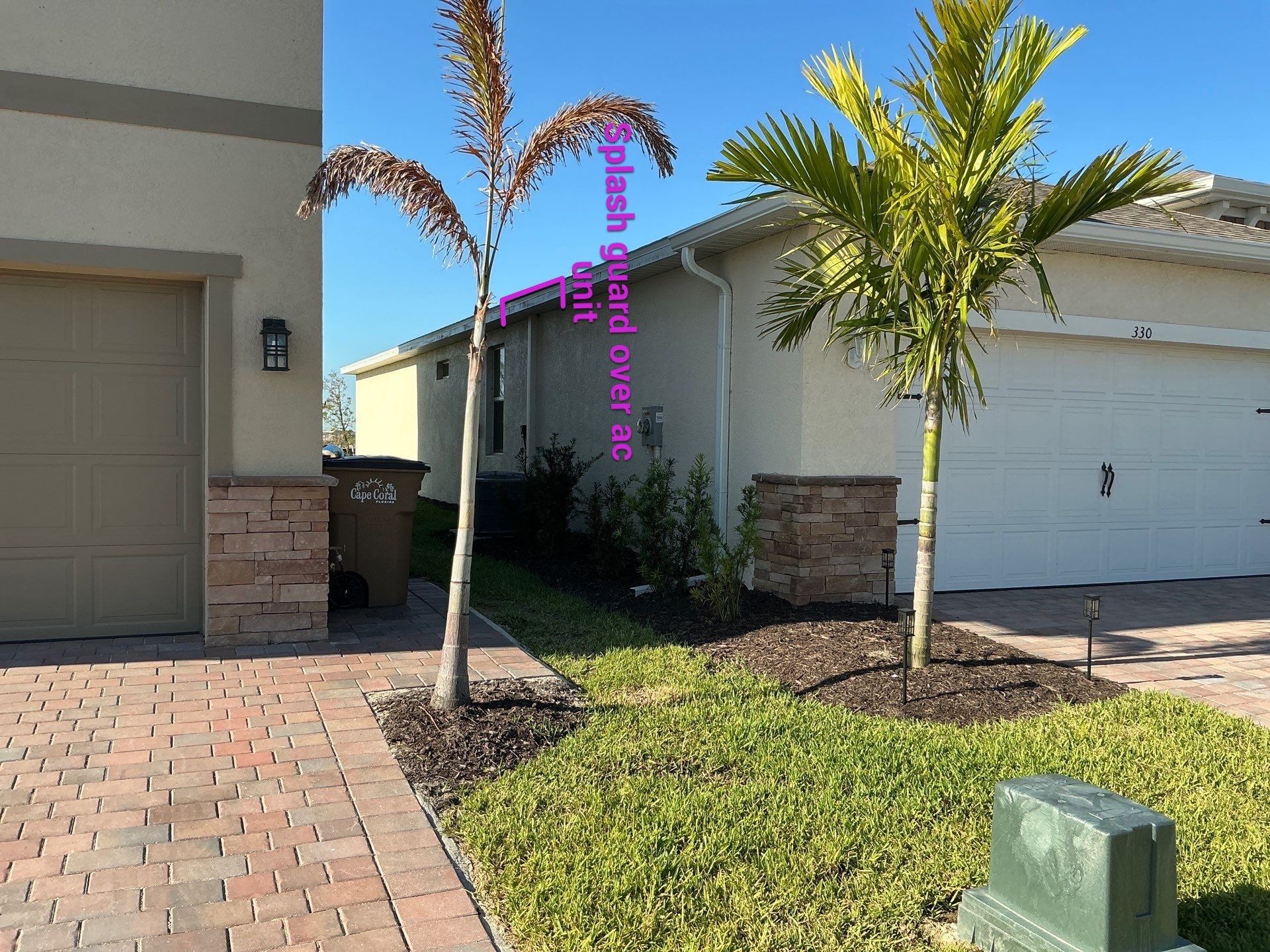 Aluminum Seamless Gutters using 3X4 Elbow Downspout in Cape Coral FL by Gutter Professors