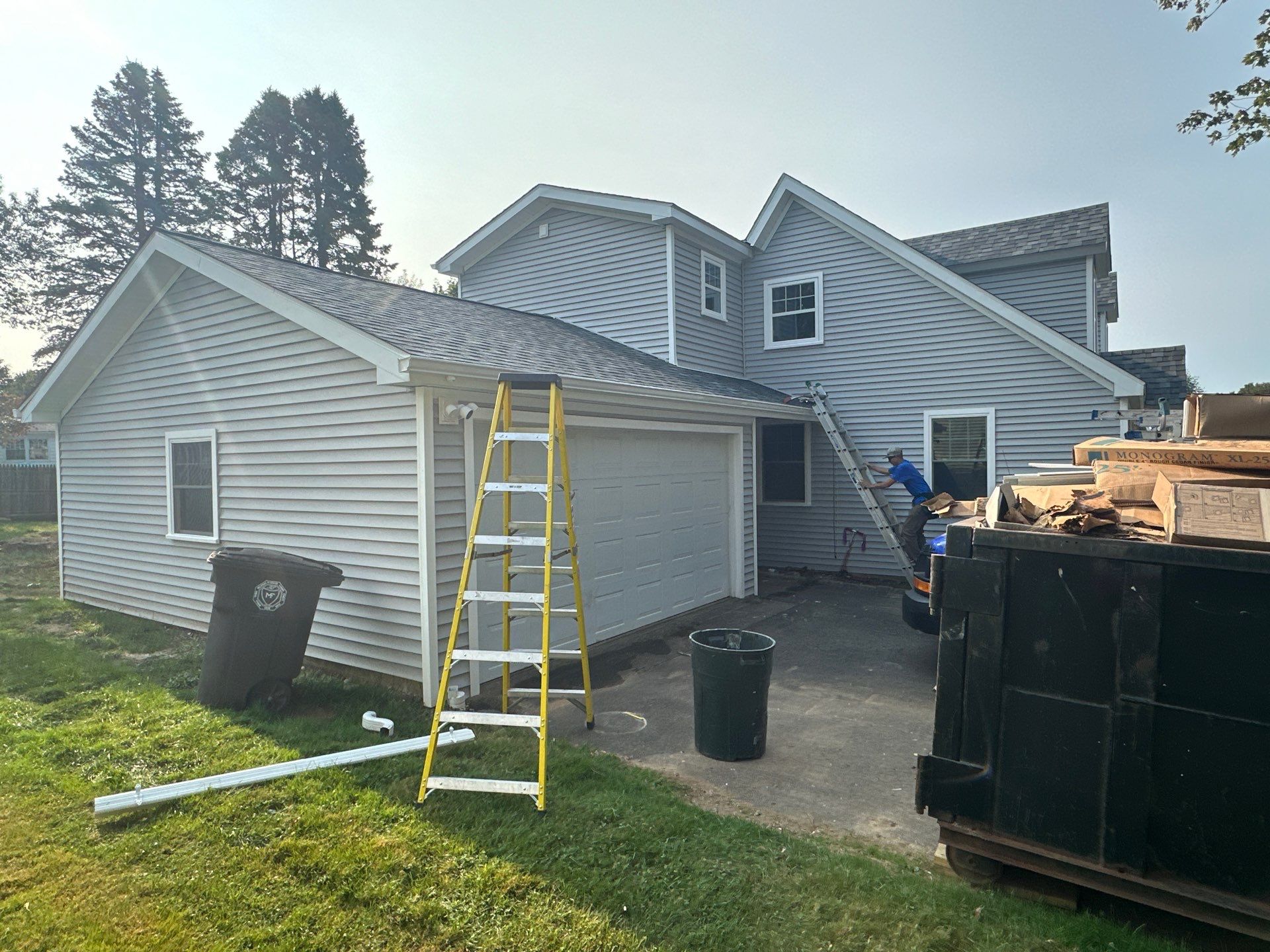 Residential Roofing Installation using Owens Corning TruDefinition Duration AR - Slatestone Gray by A Plus Exterior