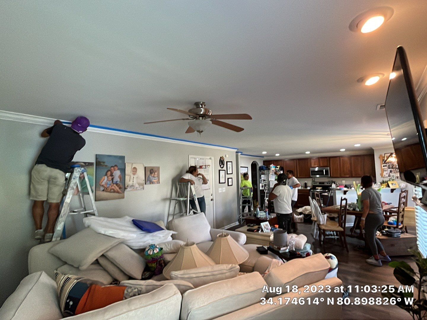 Full Ceiling Repair and Repaint by Thompson Industrial