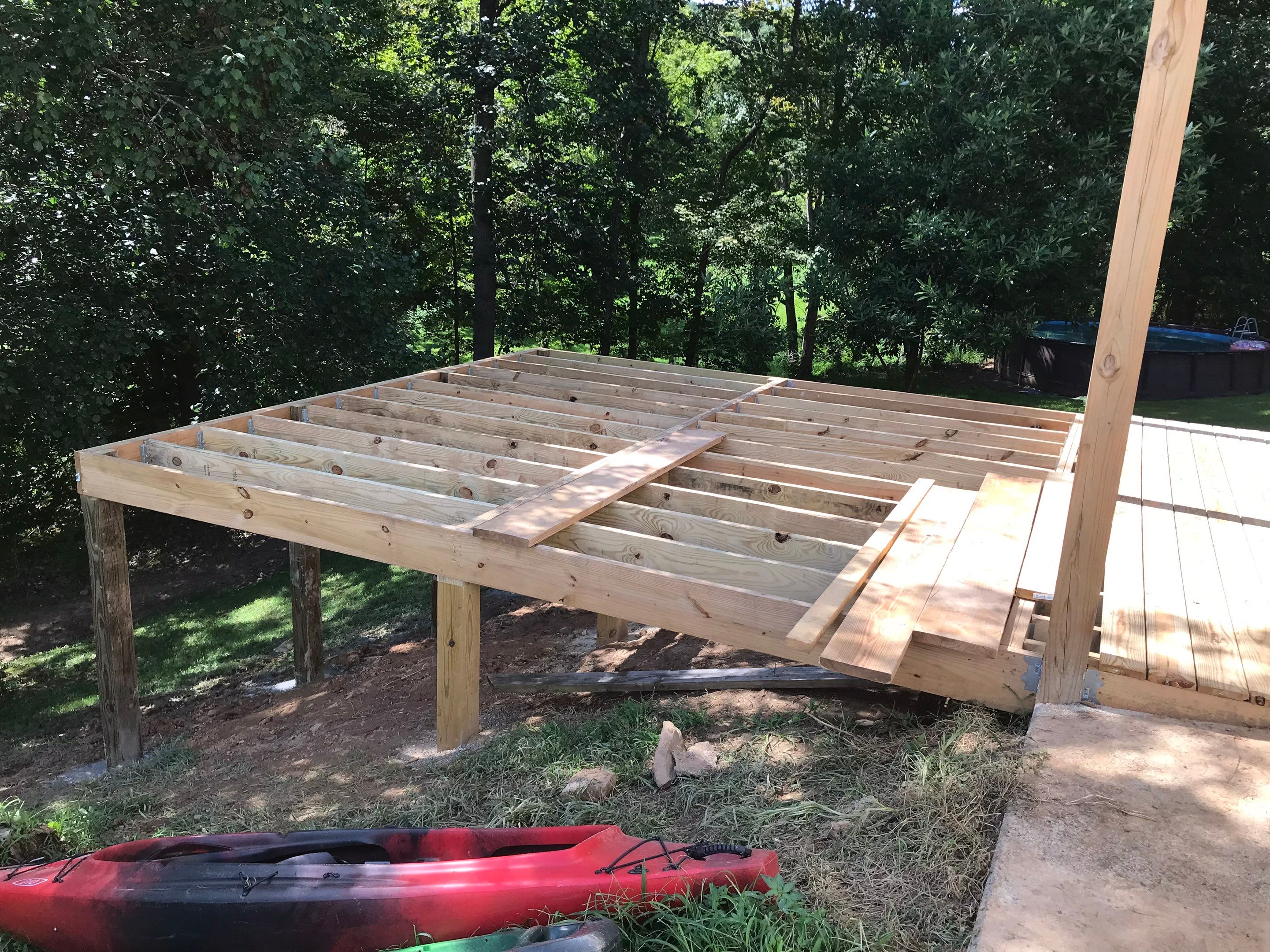 Deck Installation using Pressure Treated Lumber by Secure Construction Company Inc