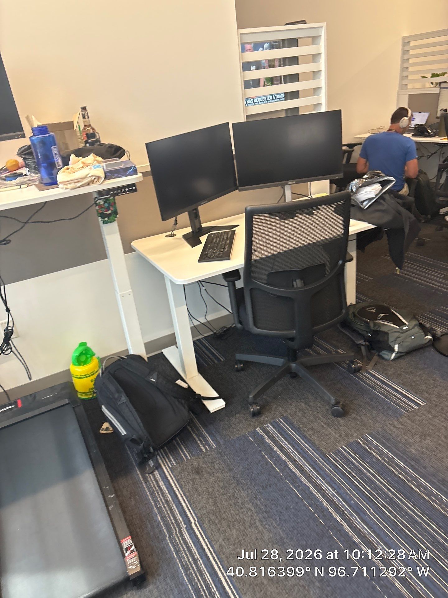 Modern Commercial Office Workstation and Acoustic Ceiling Installation by CompanyCam Sales Demo