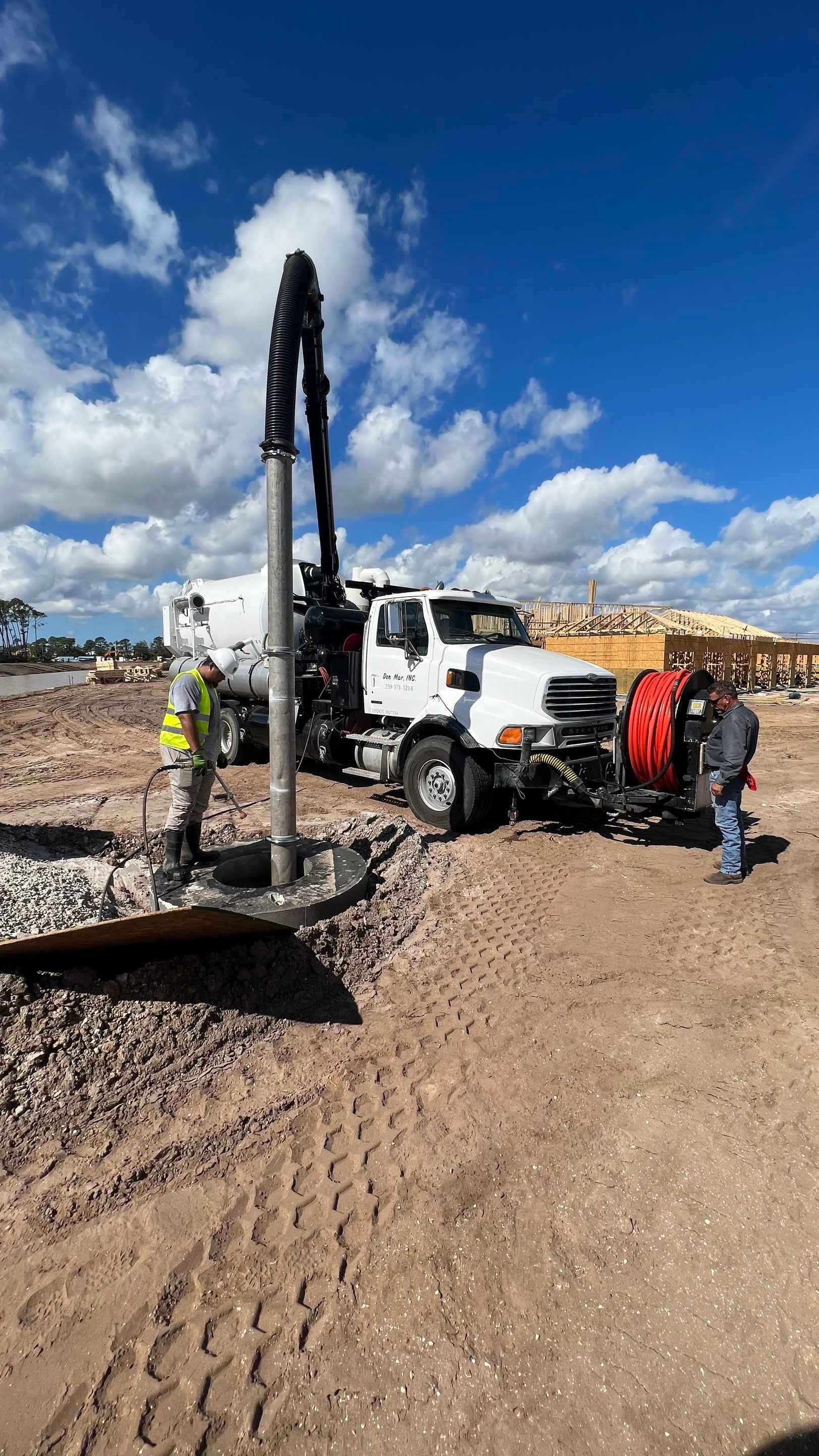 New Construction Sewer System Cleaning by APS Power & Water