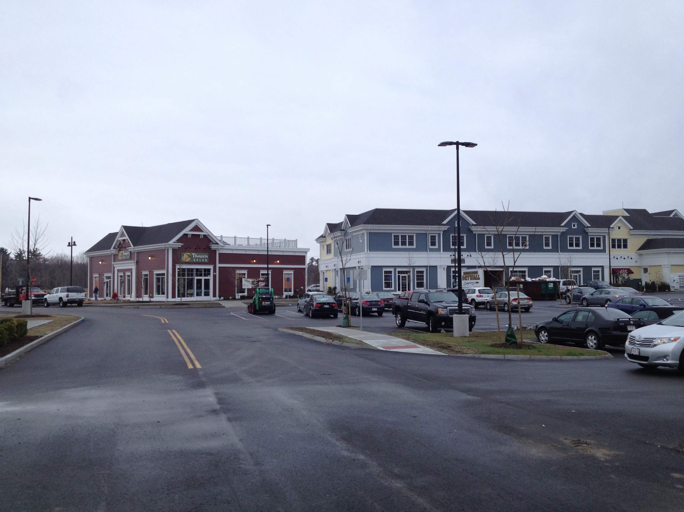 Commercial Gutter System at Wayland Town Center by Gutter Pro Enterprises
