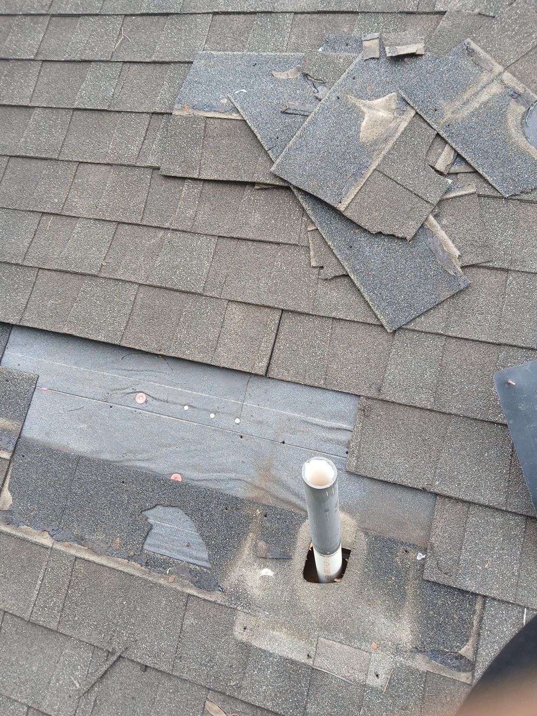 Hail Damage using Owen's Corning Duration (Lifetime) Shingles by Roof Repair Company