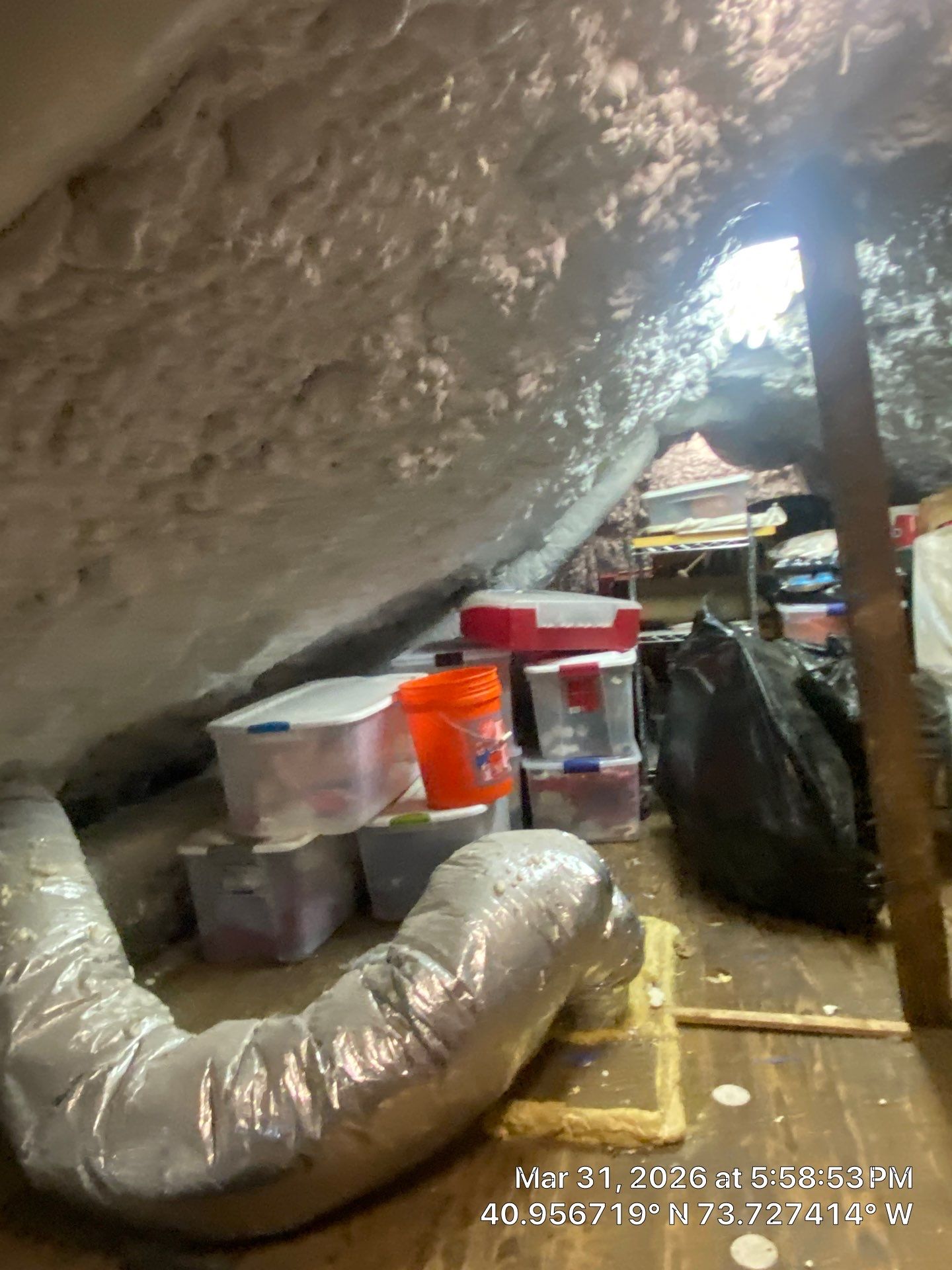Attic Insulation using open cell spray foam by NYS Foam & Energy