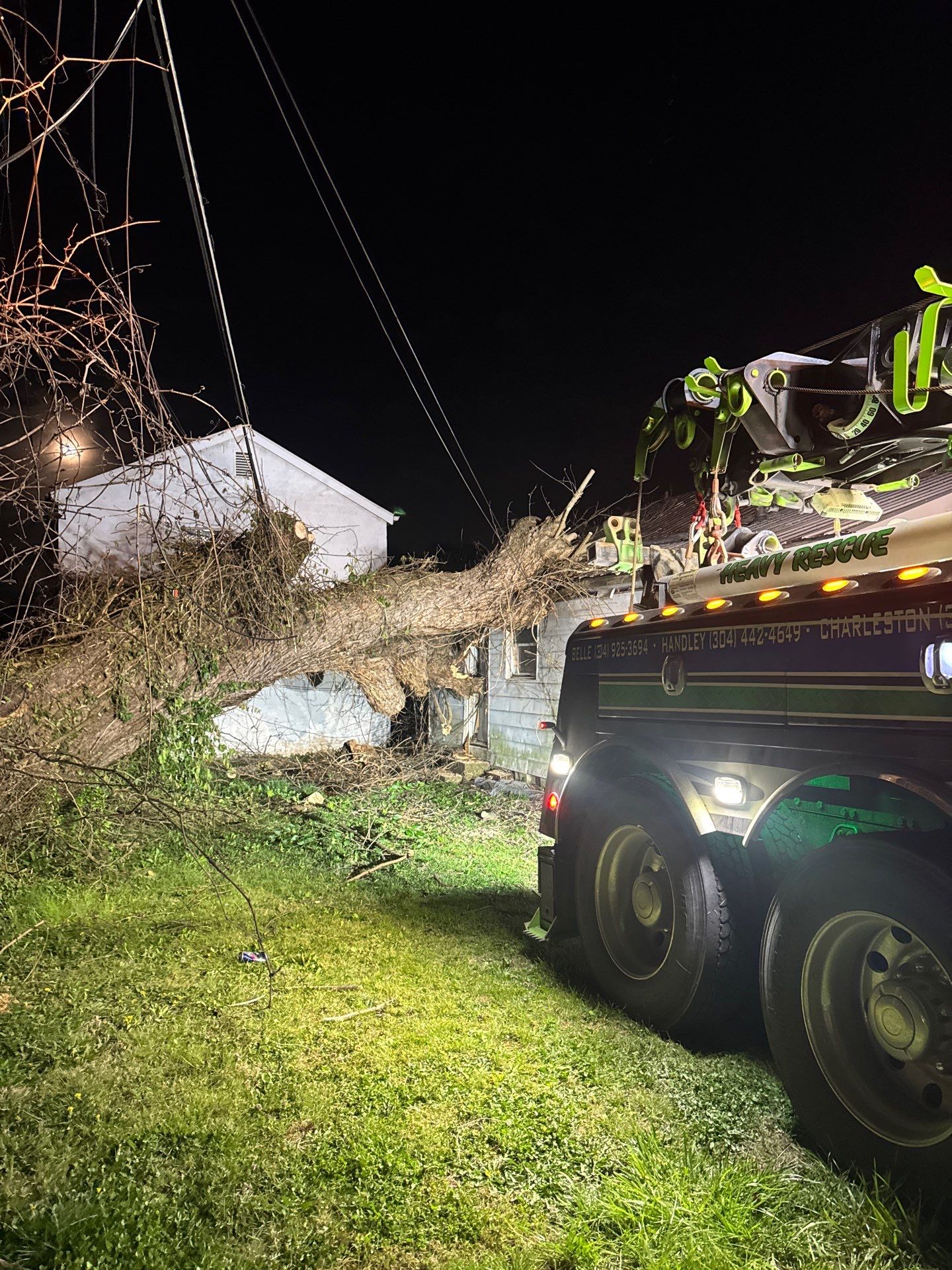 Project in Nitro, WV Rotator Crane Lifts Tree Off House | Nitro WV • One Wrong Move Job | Rotator Crane Tree Removal • Heavy Rescue Tree Job | Nitro WV • Extreme Tree Removal Over Home | Nitro WV by Jones Empire LLC