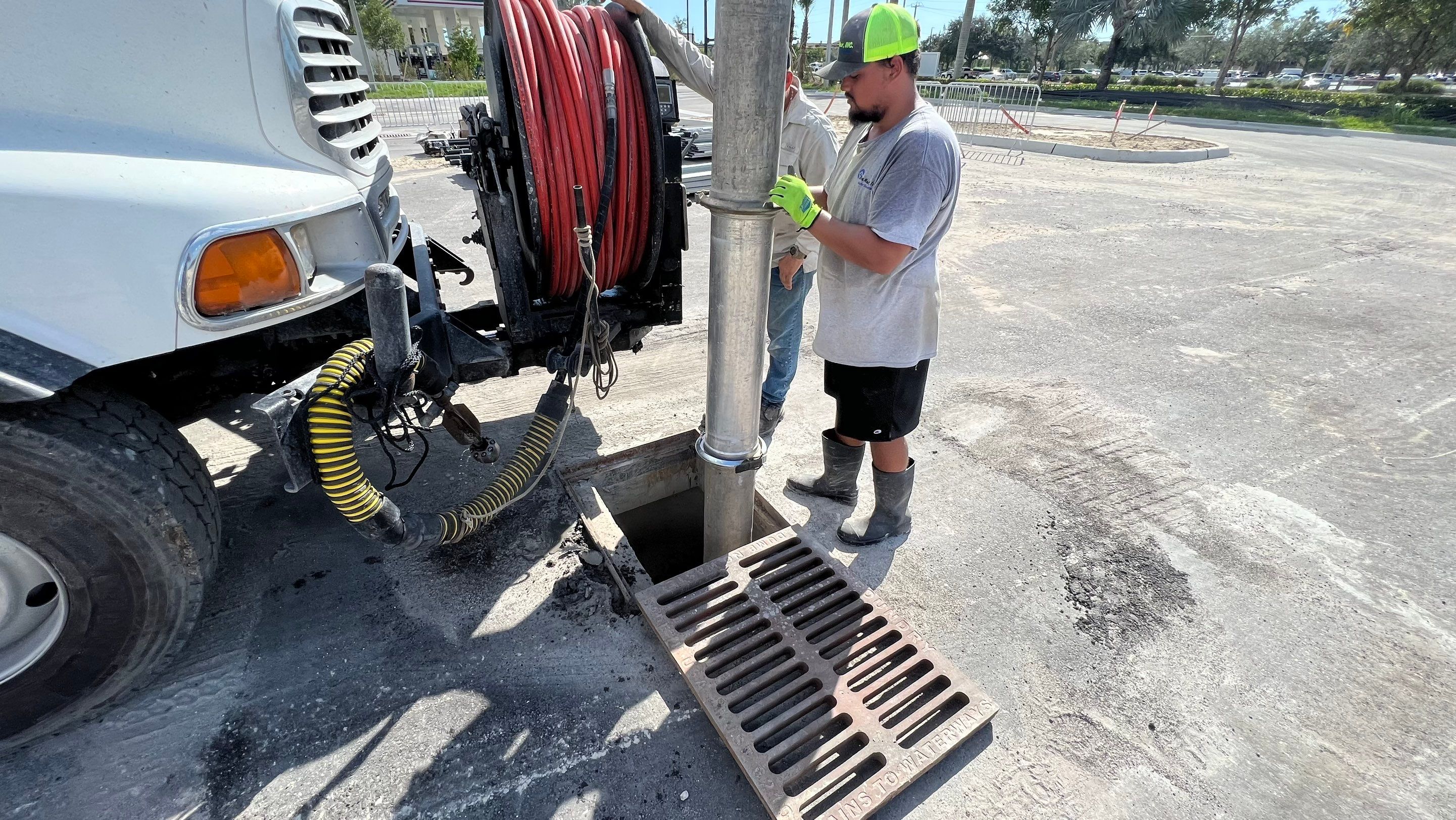 New Construction Storm Drain System Cleaning by APS Power & Water