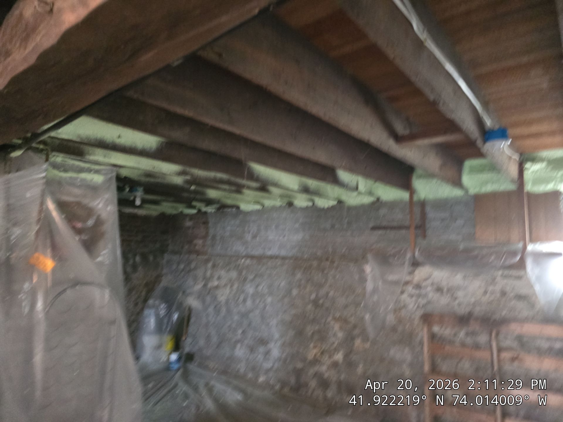 Attic Insulation using open cell spray foam by NYS Foam & Energy