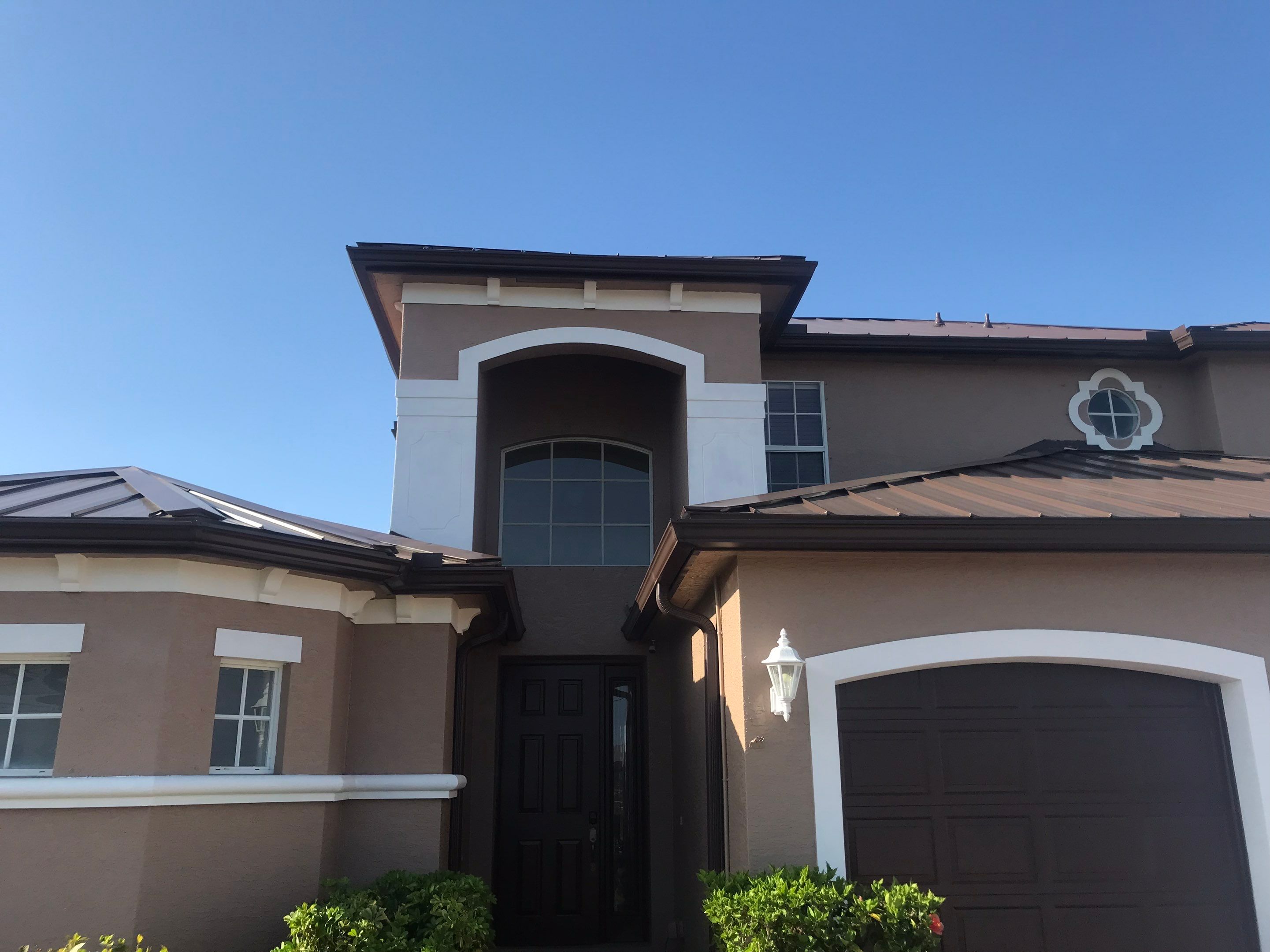 Brown Seamless Gutters using Royal Brown in Cape Coral by Gutter Professors