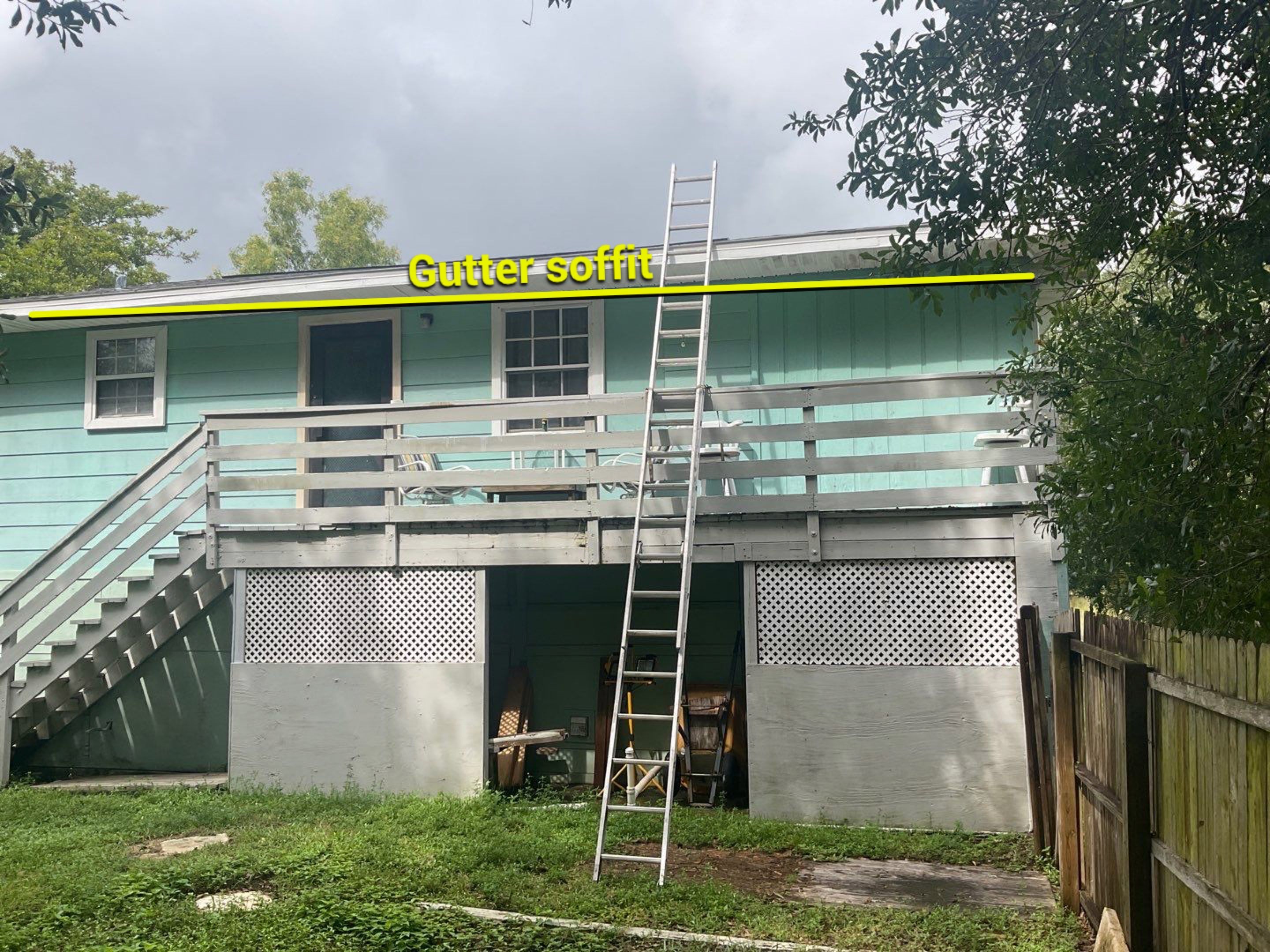 Soffit and Fascia Installation using White Soffit in Lehigh Acres, FL by Gutter Professors