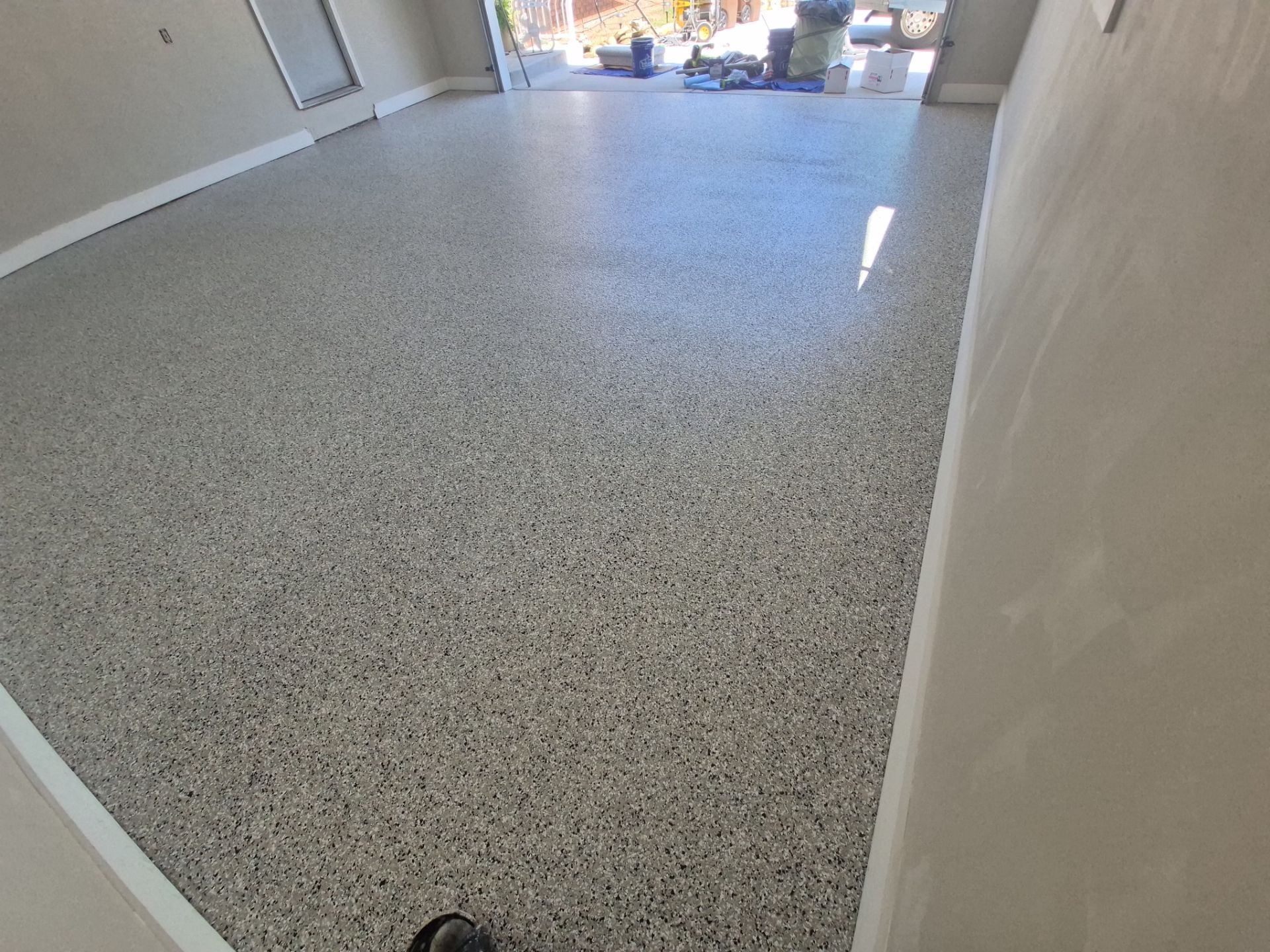Garage in Mt. Pleasant by Wise Coatings of Central Michigan