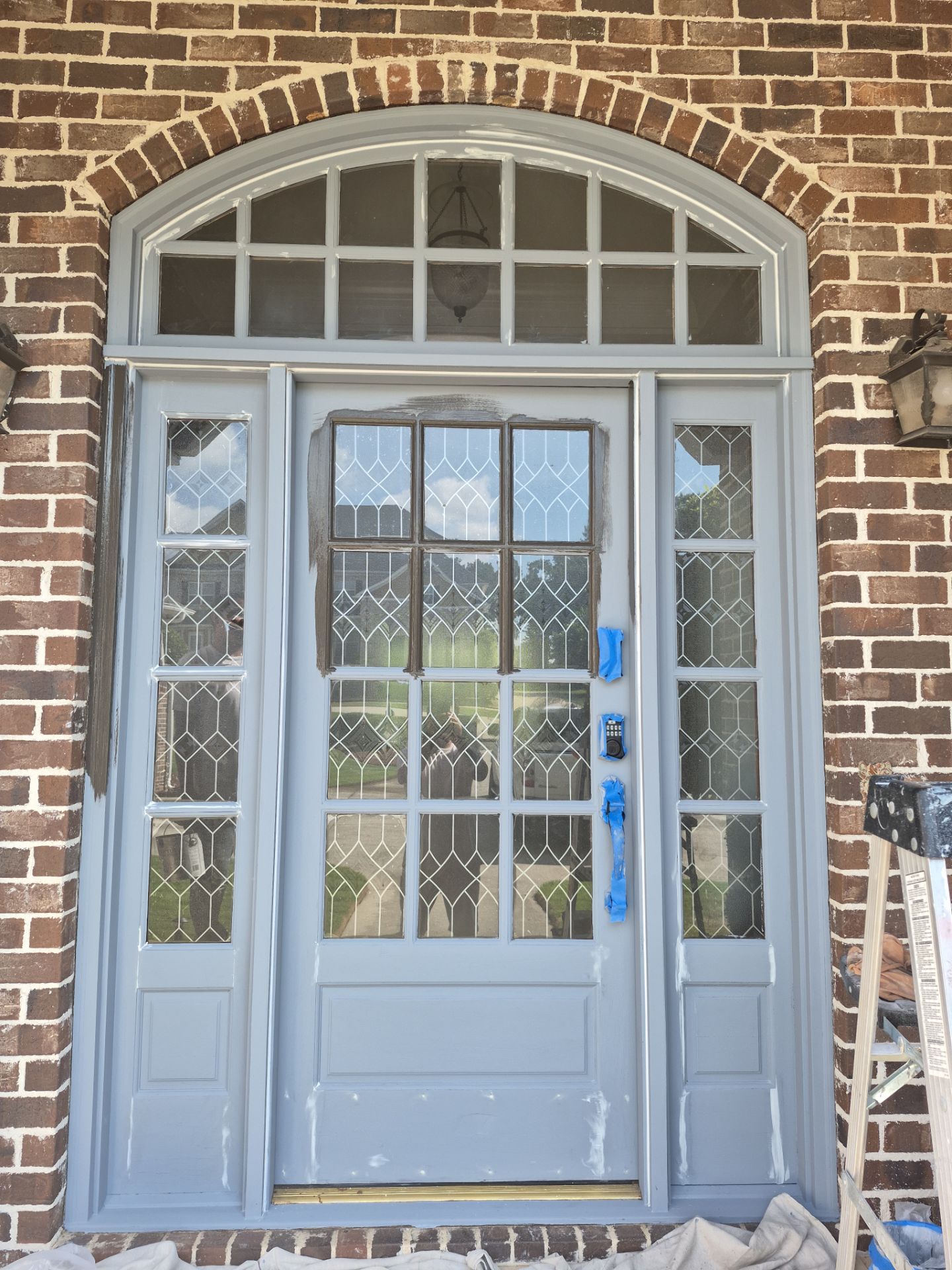 Front Entry Door Painting with Sherwin-Williams Sealskin in Evans by Fresh Coat Painters of Augusta