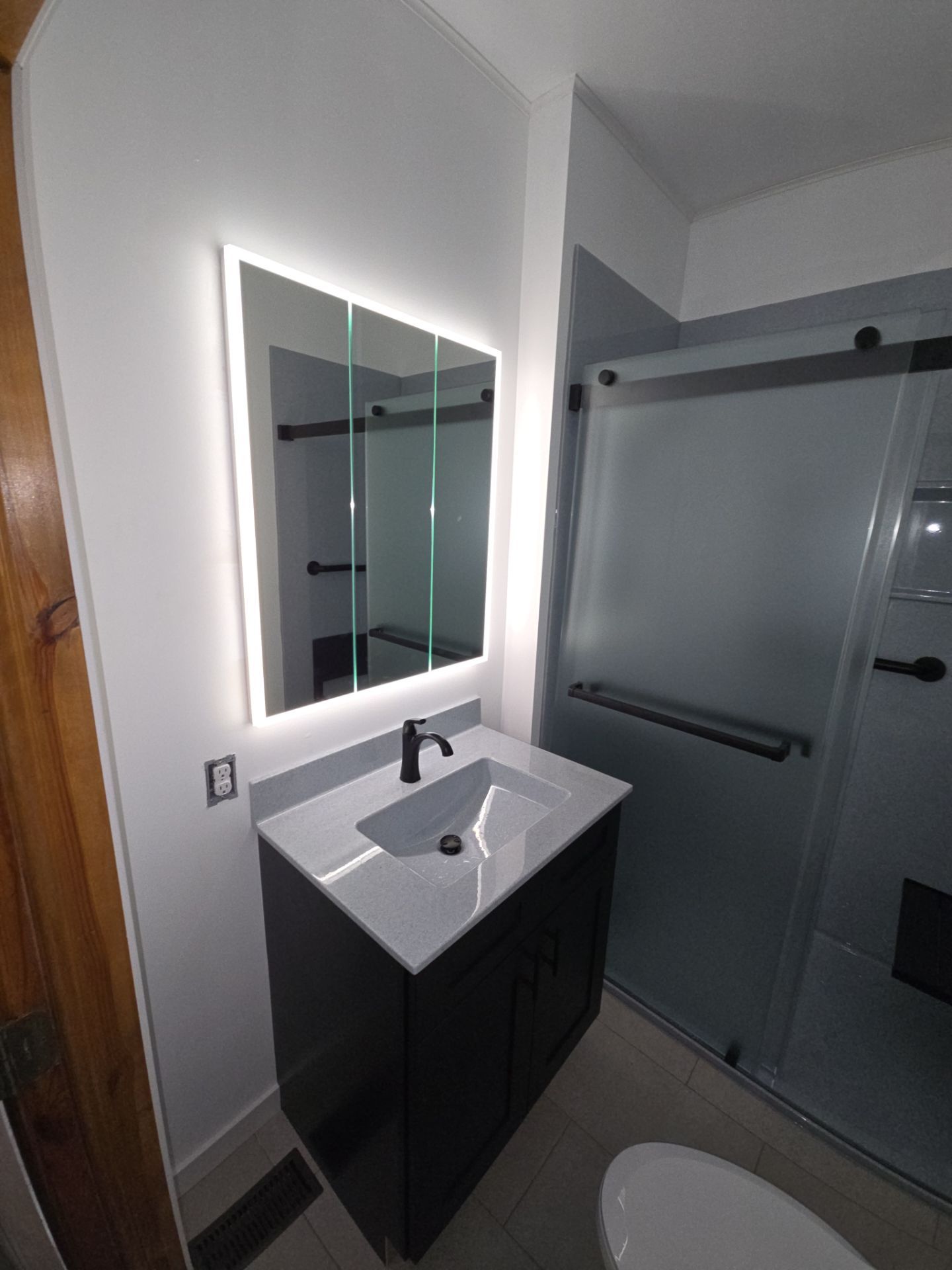 Small bathroom remodel with class! by The Shower Company