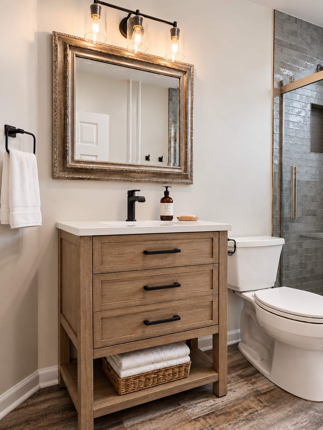 Warm Contemporary Full Bathroom Remodel - Gwynn Oak, MD by Remodel Now