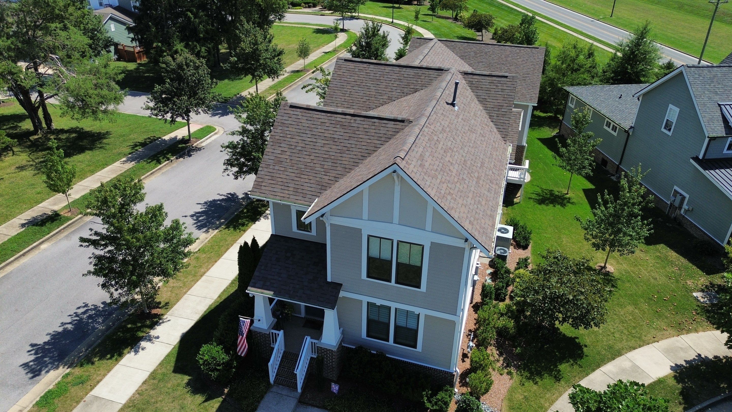 Complete Residential Roofing Installation Featuring Malarkey Vista AR Shingles in Franklin by Shinglesmiths Roofing