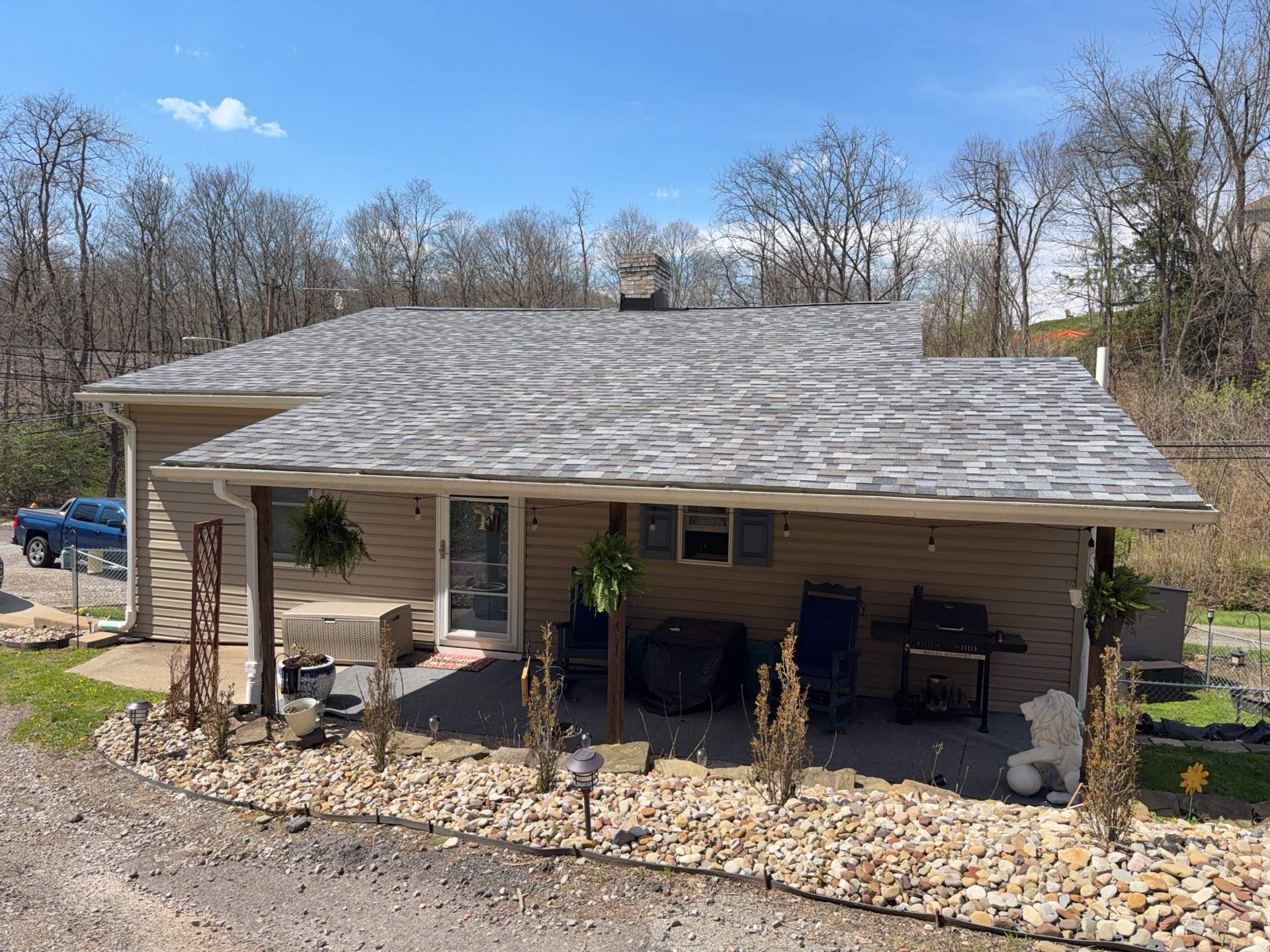 Jefferson Hills Vertical Board and Batten Siding and TandoStone Renovation by Ideal Siding Pittsburgh