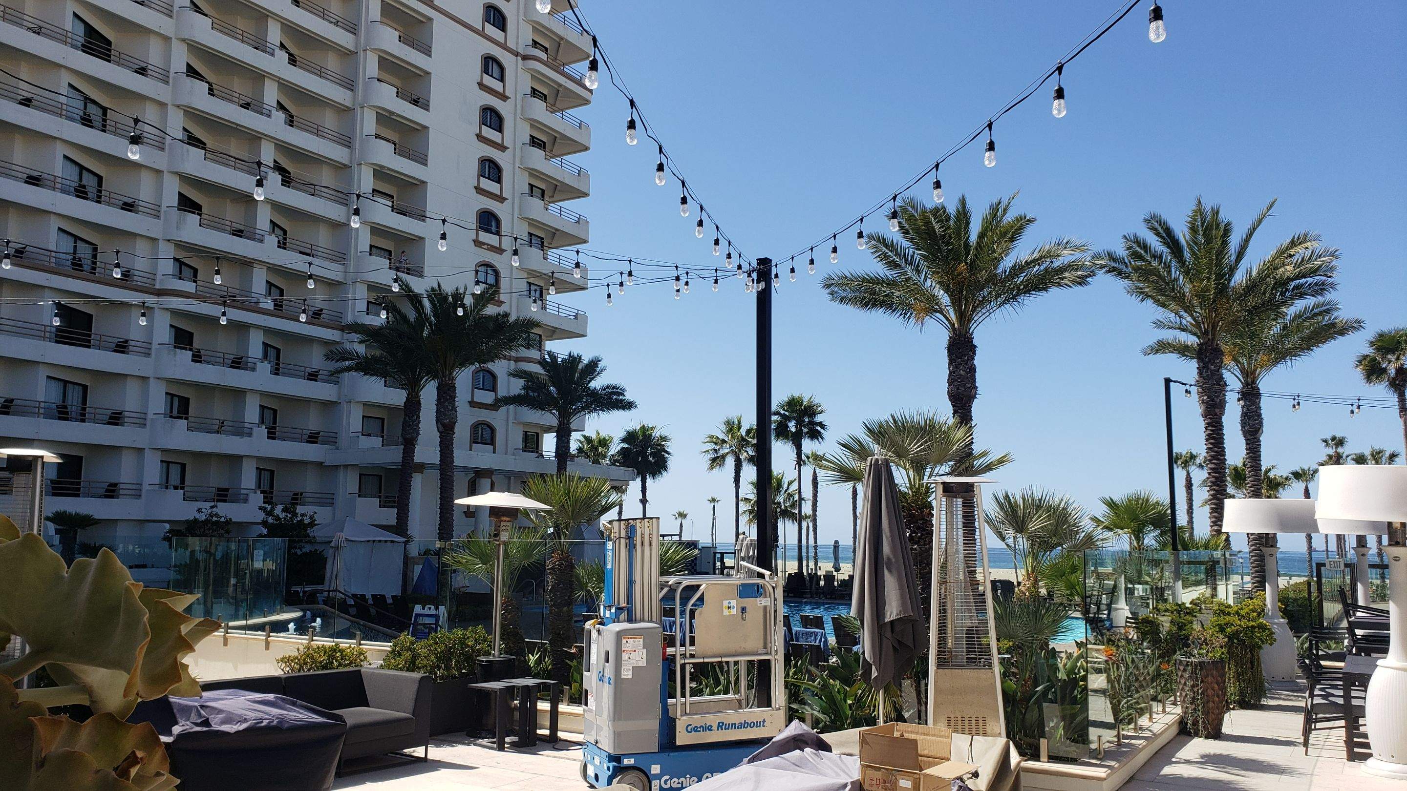 Hilton Waterfront Bistro Light Install by BrightLife Designs llc