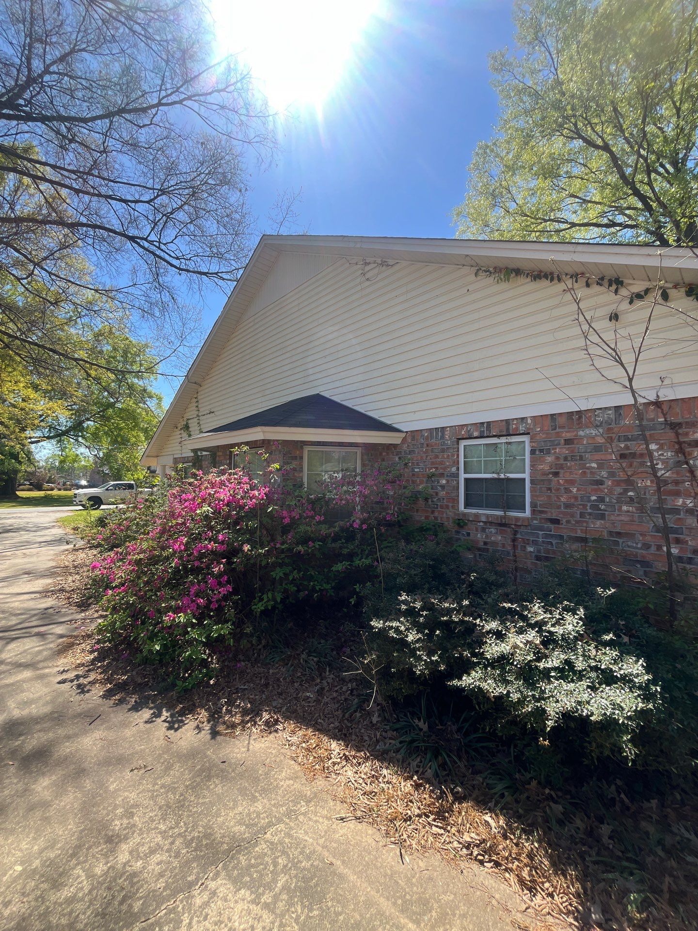 Residential Brick and Siding Exterior Renovation in Sterlington by College Bros Outdoor services