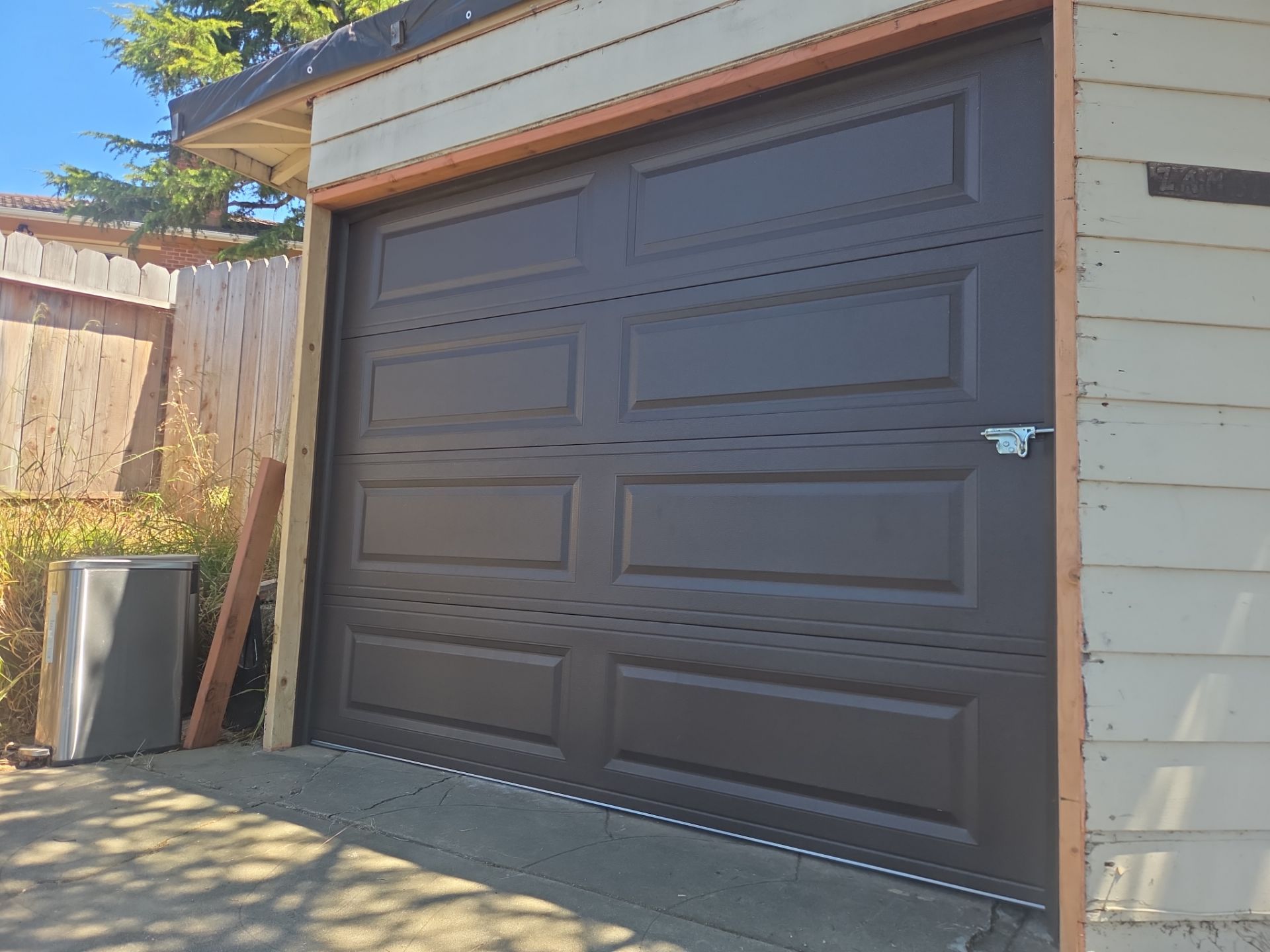 Detached Garage Complete Panel Replacement and Structural Header Repair in Hayward CA by Valiant Garage Door