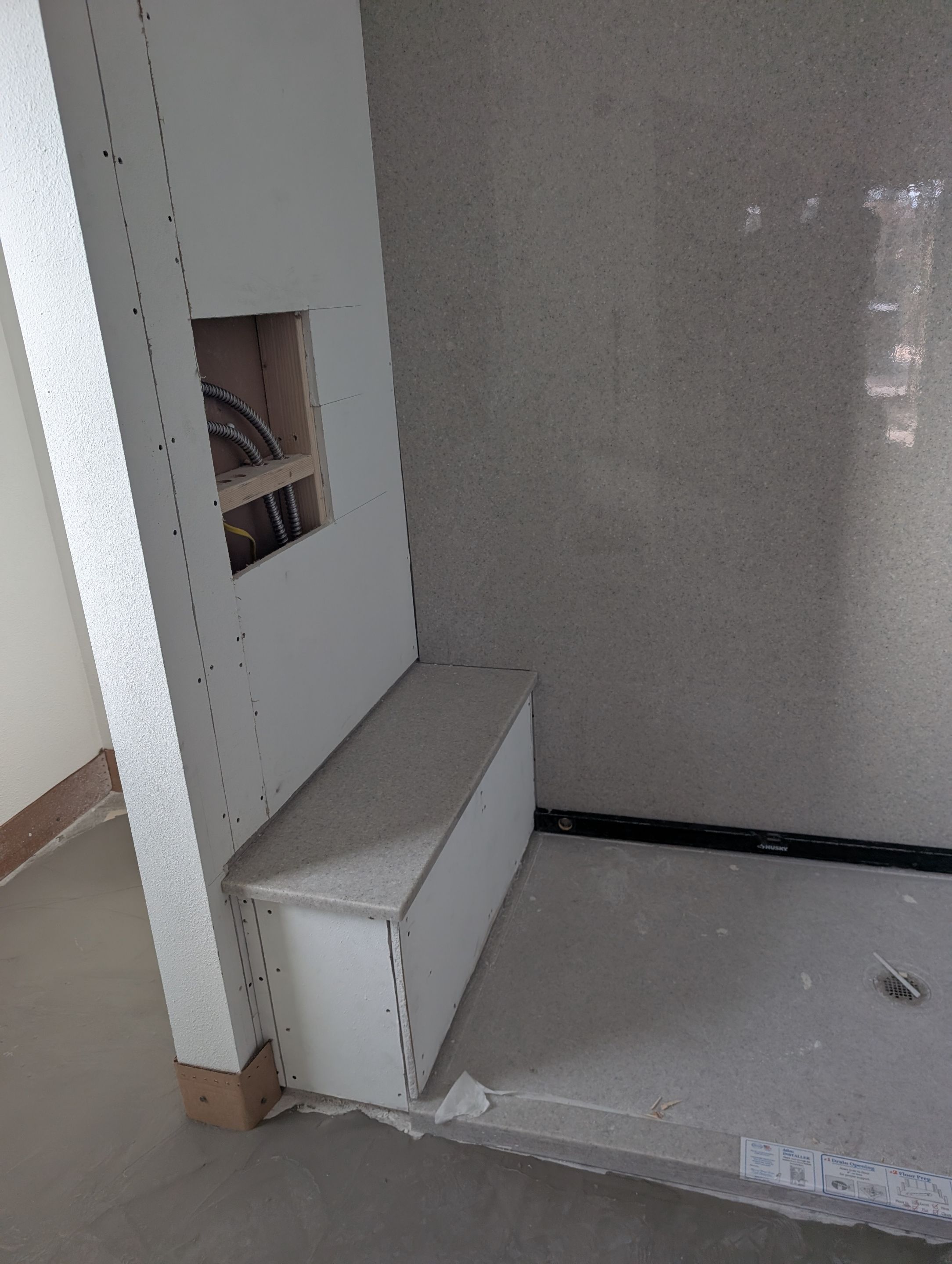 Ledgestone Master Bathroom Reno by Kitchen Works LLC