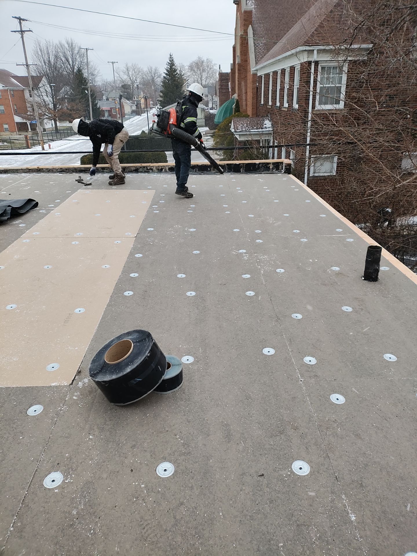 Commercial Roofing using TPO by Absolute Roofing and Construction