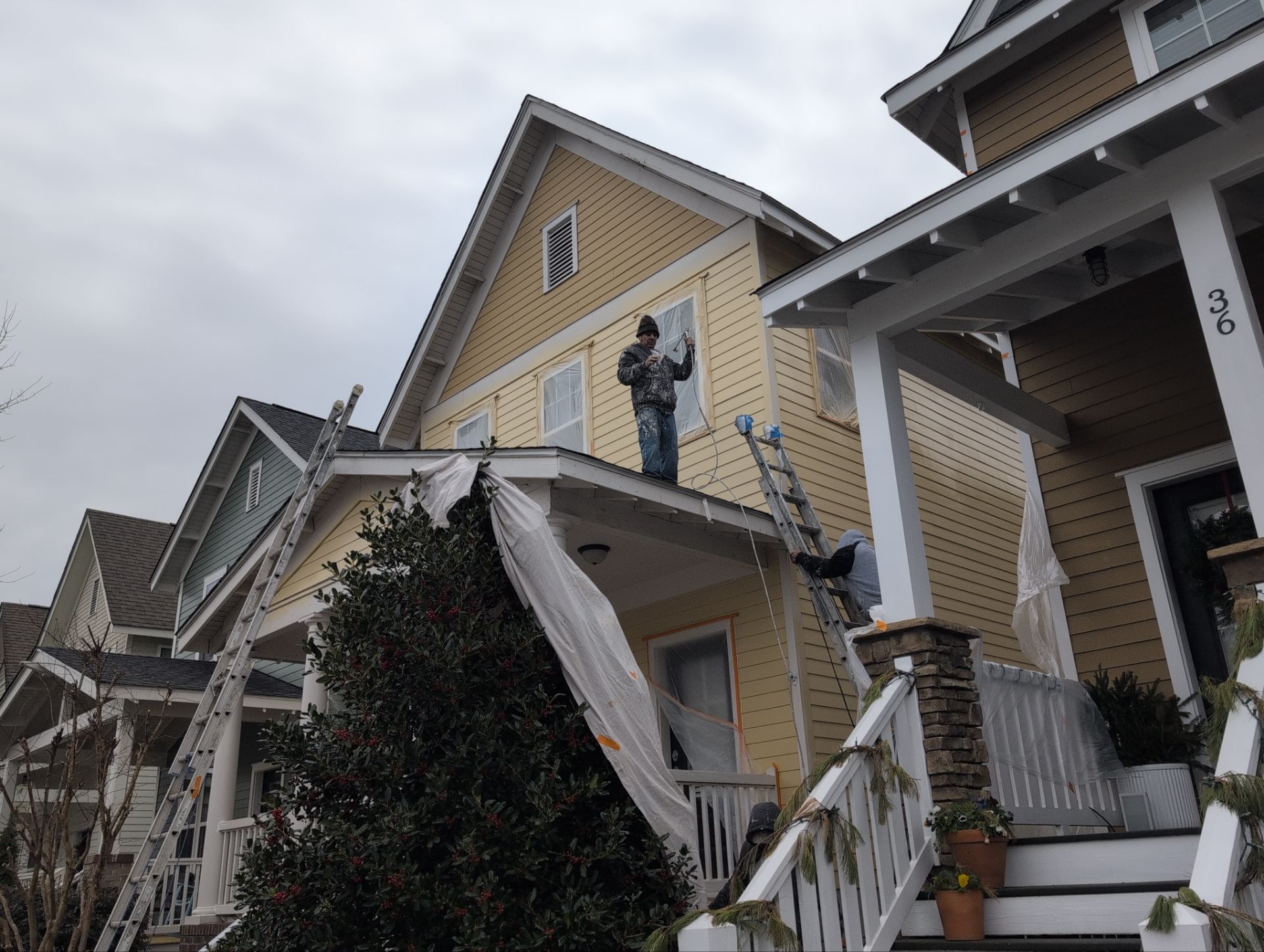 Exterior painting Chapel Hill NC G. Woods by GonzalezPainters & Contractors Inc 