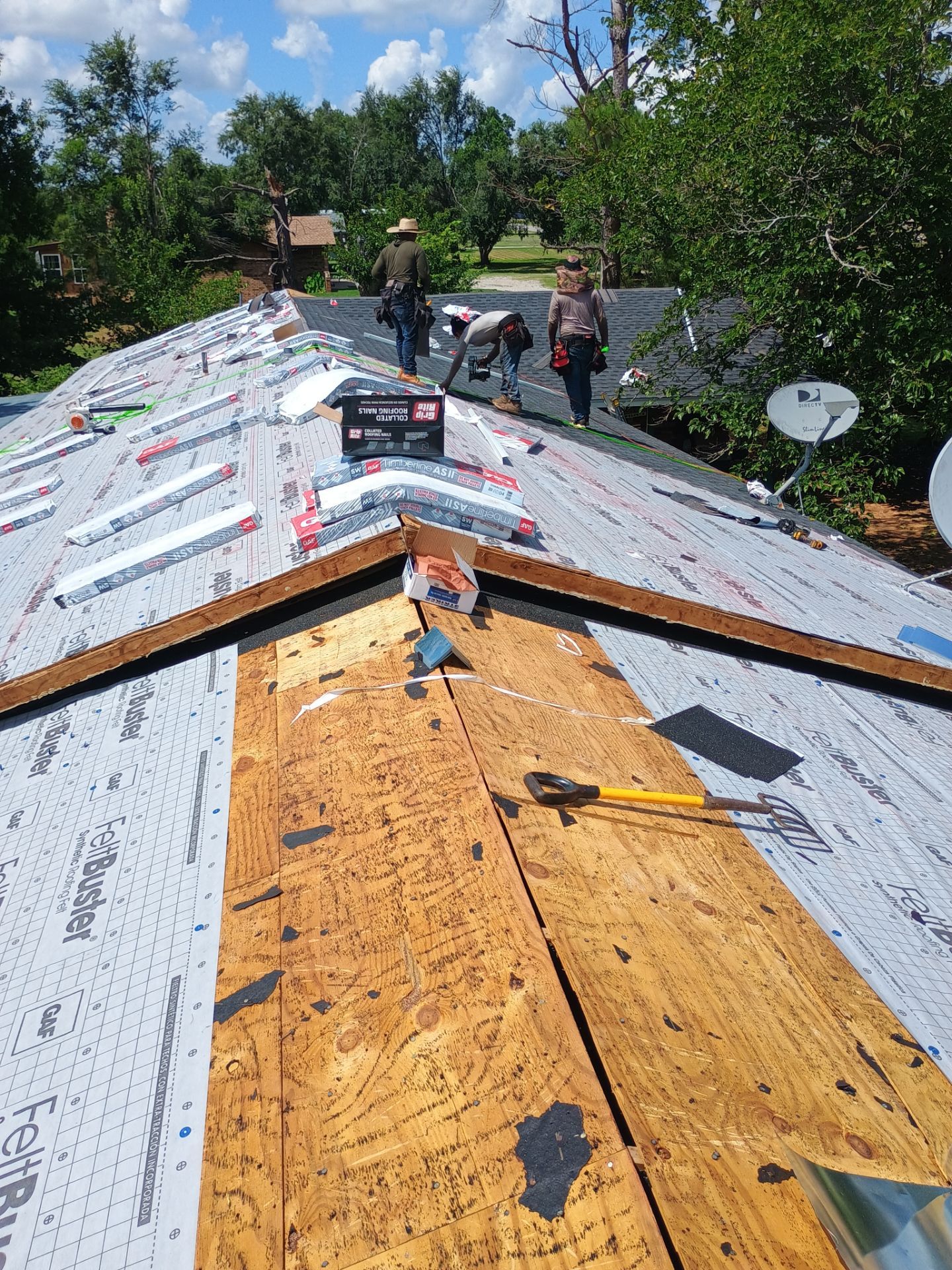 Storm Damage Restoration and Complete Roof Replacement in Pauls Valley by BANA Roofing and Solar Supply