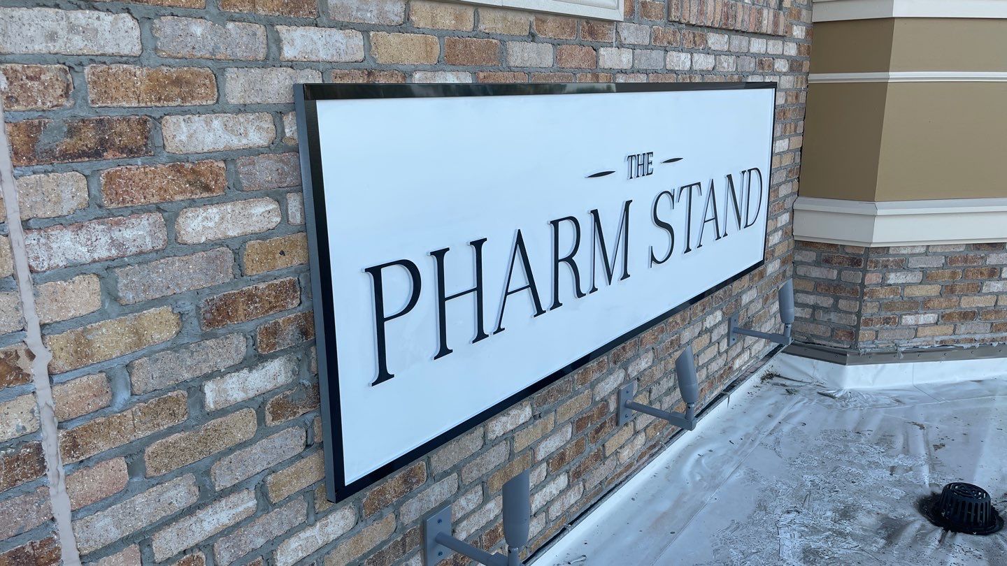Routed Signs for Pharm Stand by SignCrafters