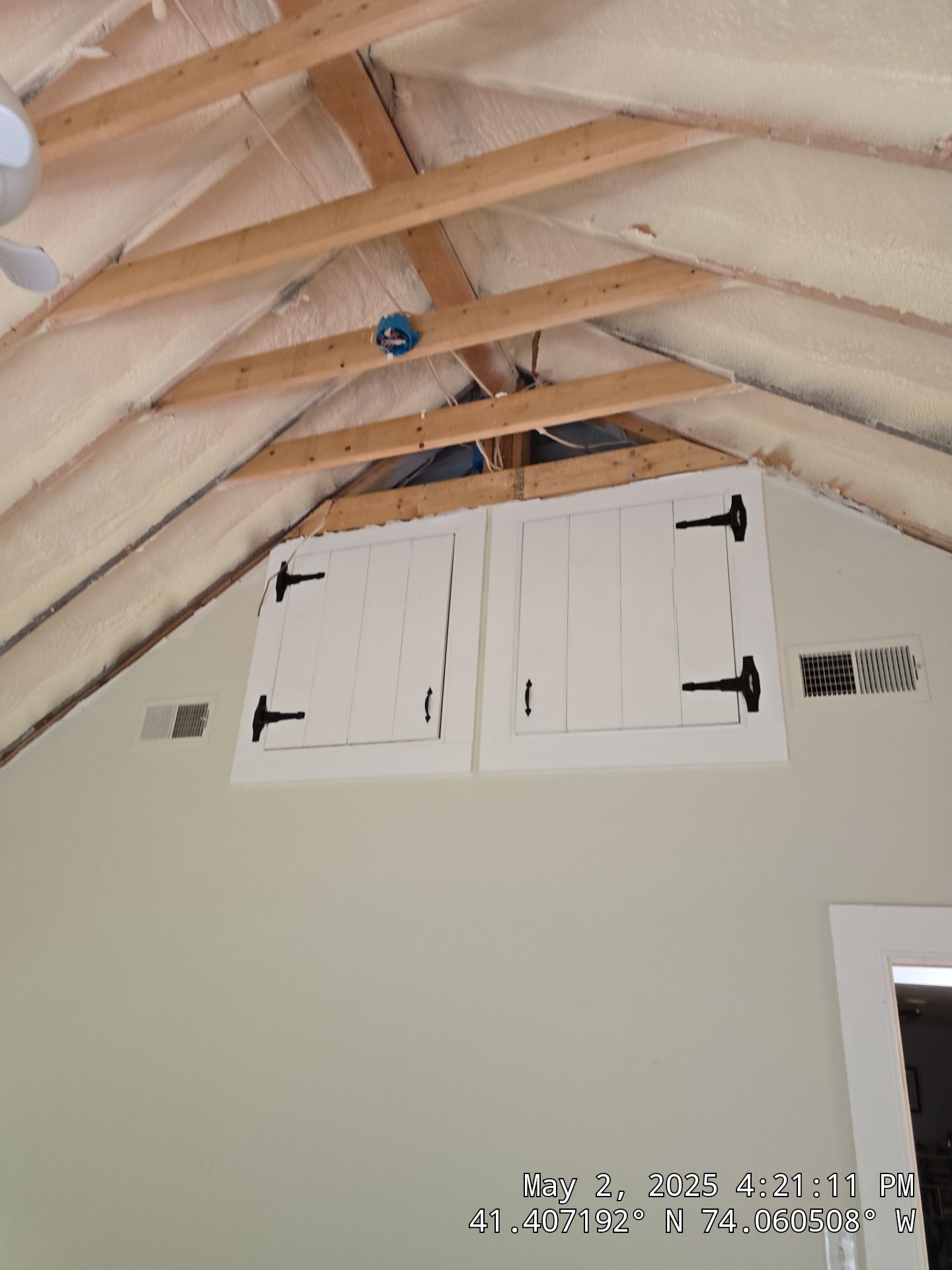 Attic Insulation using Closed Cell Spray Foam by NYS Foam & Energy