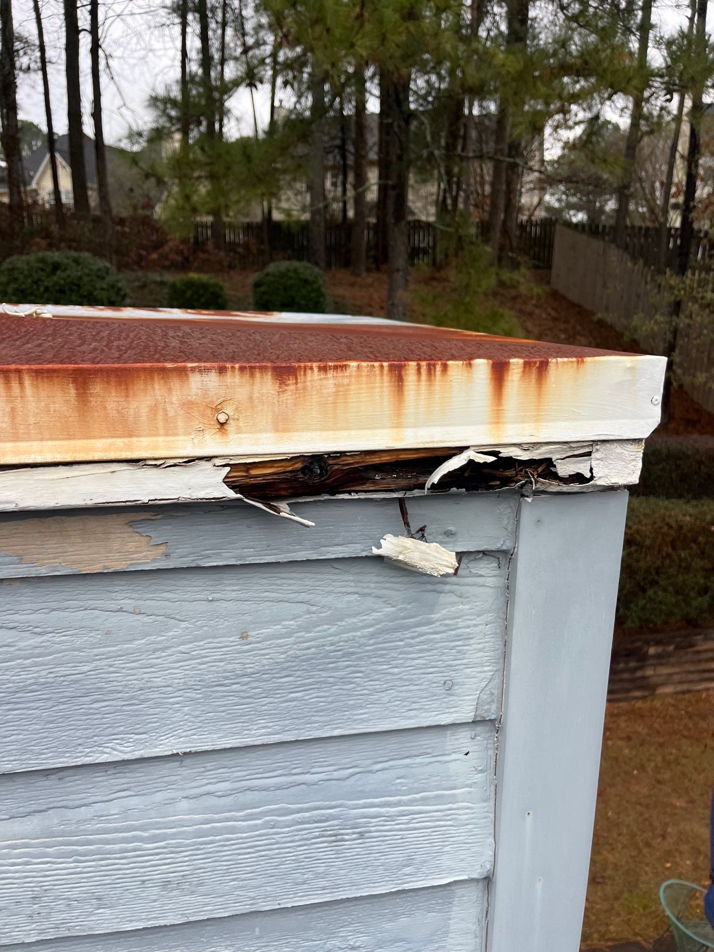 Rotten Wood Replacement using Hardie Trim by Nelson Exteriors 