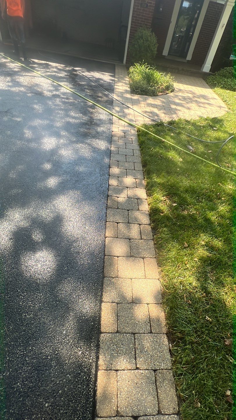 Brick paver clean, sand and seal.  using Surebond SB-1300 by Northern Power Washing LLC.