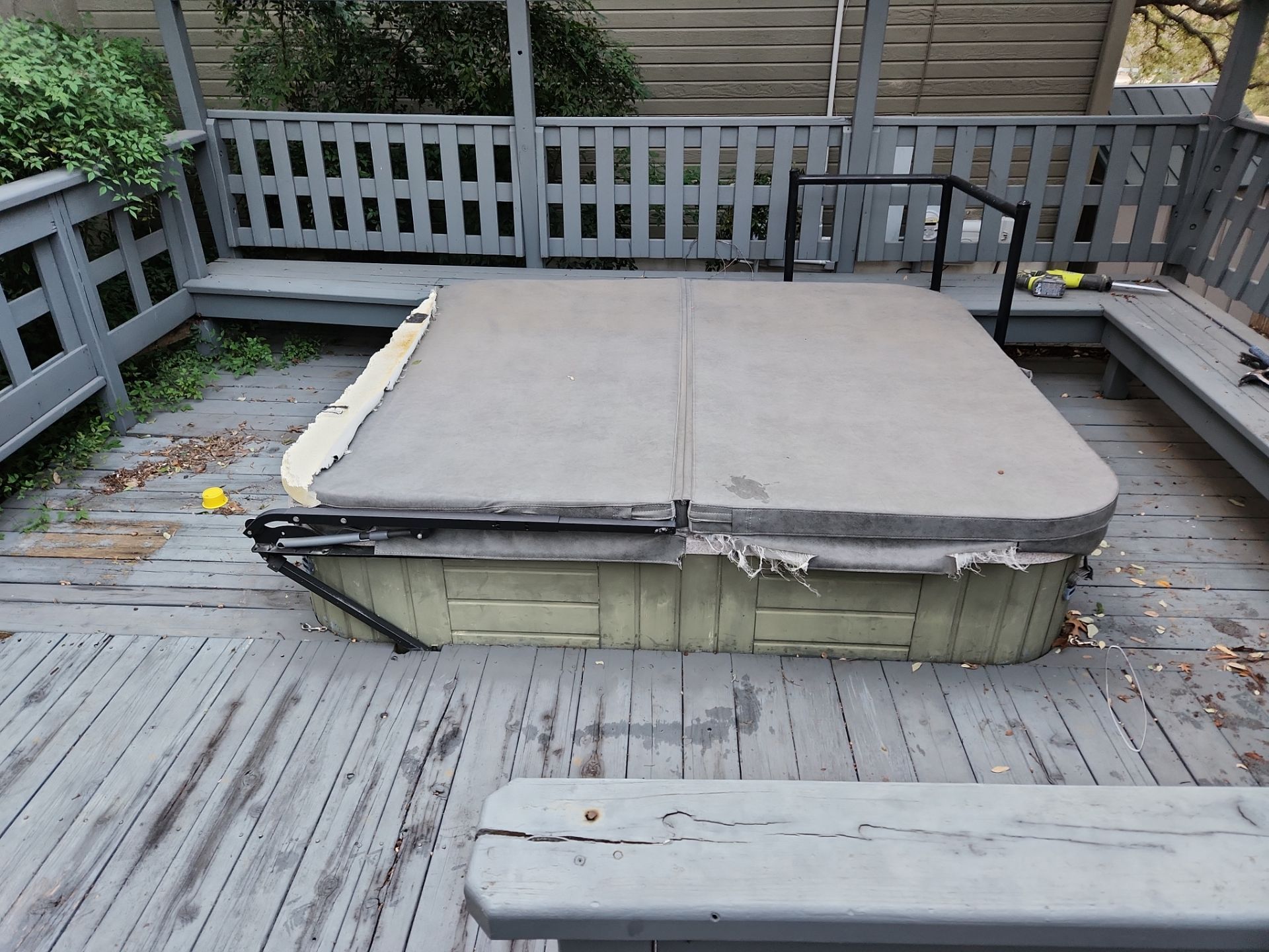 Austin Custom Deck Replacement with Cable Railings and Privacy Walls by RejuveNate Renovations LLC