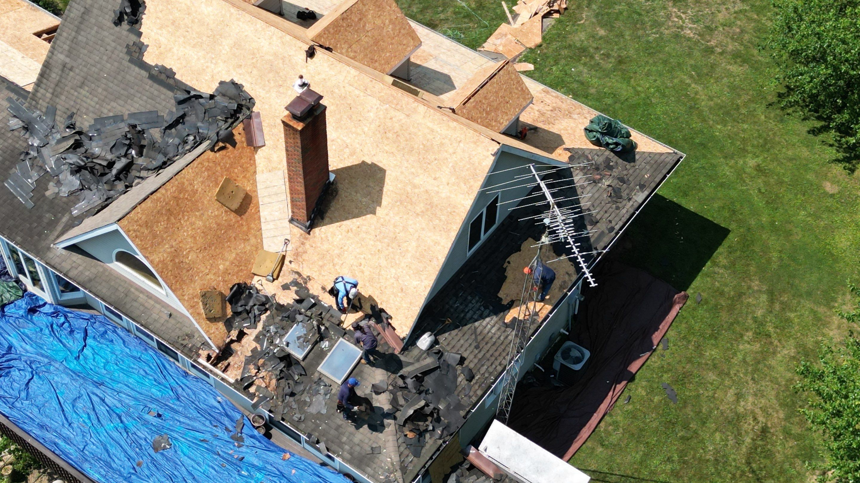 Residential Roofing Installation using ProVia Ironstone Slate Metal Roofing by RoofX 