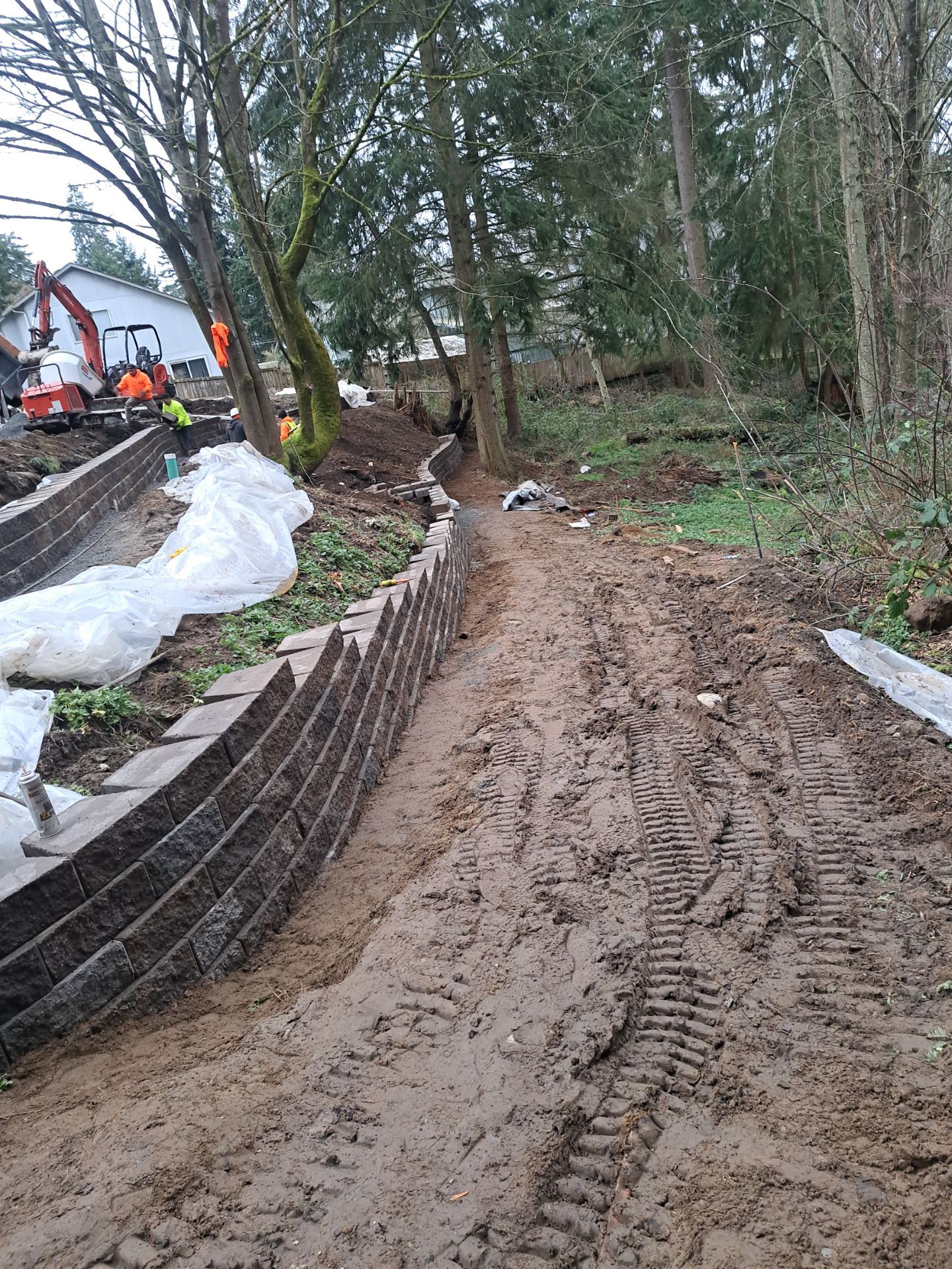 Retaining Wall and Backyard Renovation | Everett  by Jireh Asphalt & Concrete Inc 