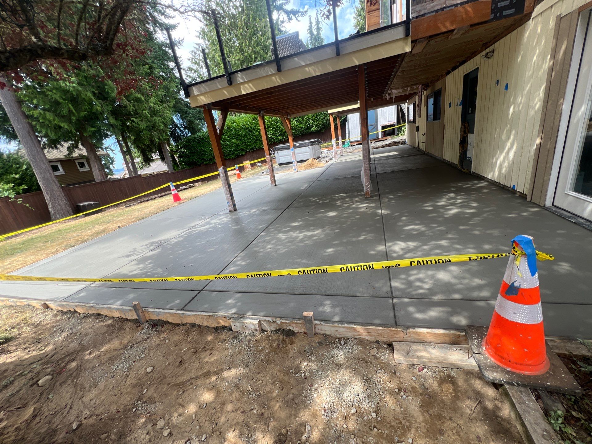 Concrete Back Patio Renovation | Edmonds  by Jireh Asphalt & Concrete Inc 