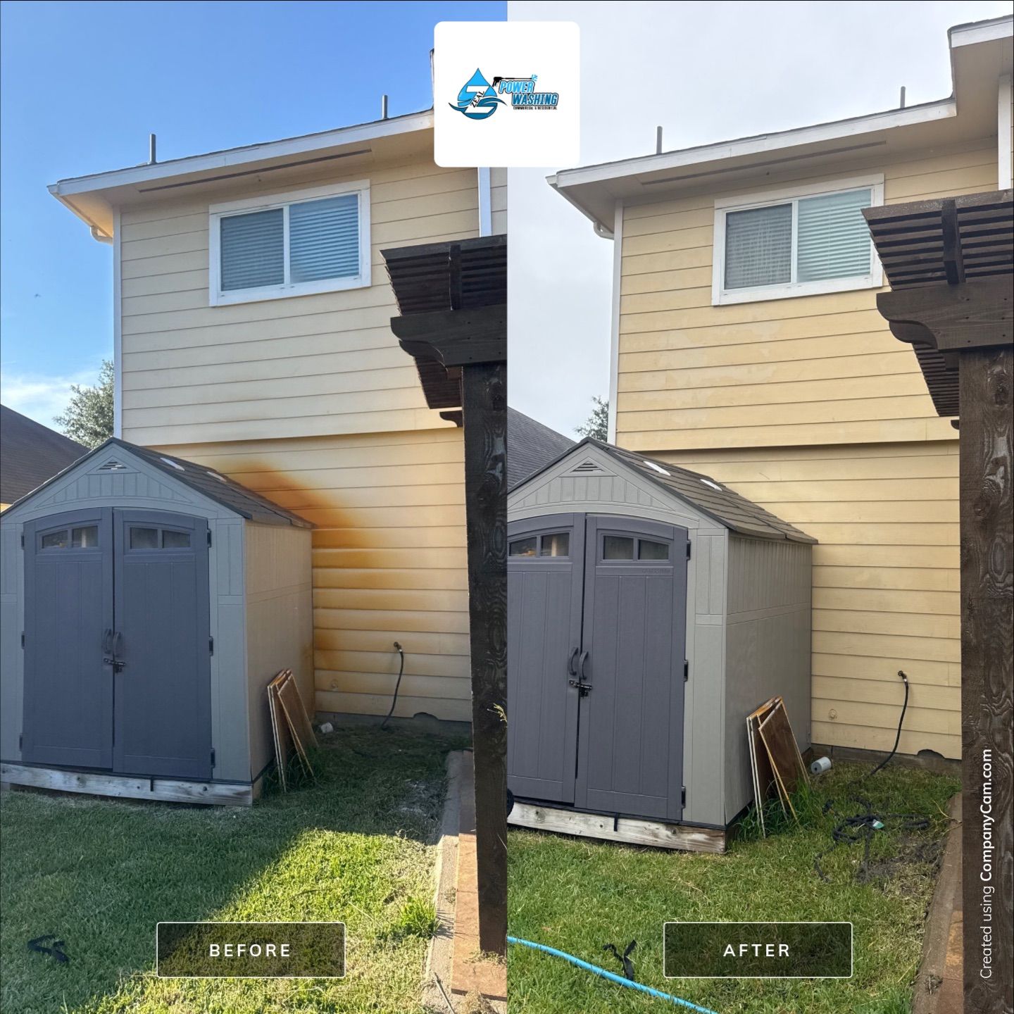 Complete Exterior House Wash and Concrete Cleaning in Fresno by Zeal Power Washing