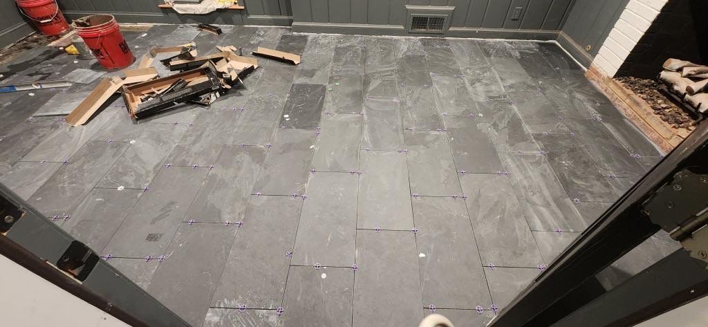 Slate Tile Installattion by Greenspring Construction Services