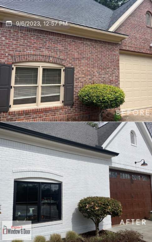 Alpharetta Brick Home Exterior Window & Door Replacement by Expert window & Door