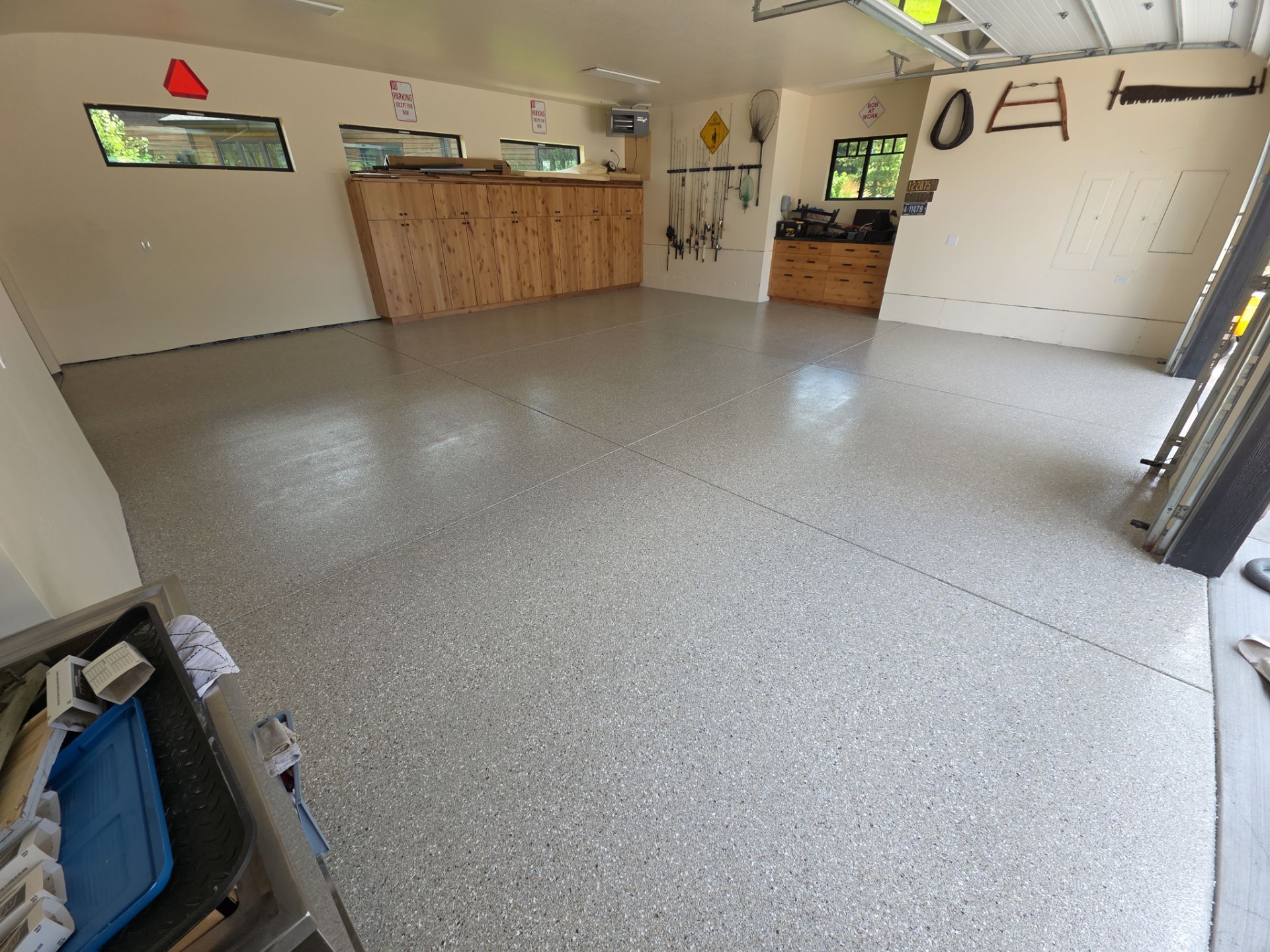 Garage Transformation using Claystone Hybrid by Croc Coatings, LLC