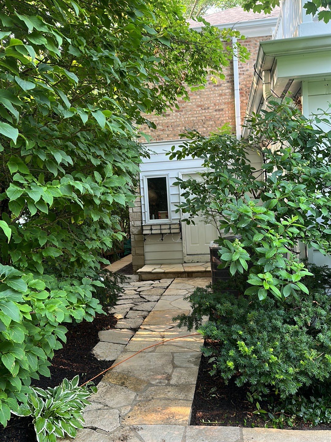 natural stone cleaning using Algaecide, soft wash soap by Northern Power Washing LLC.