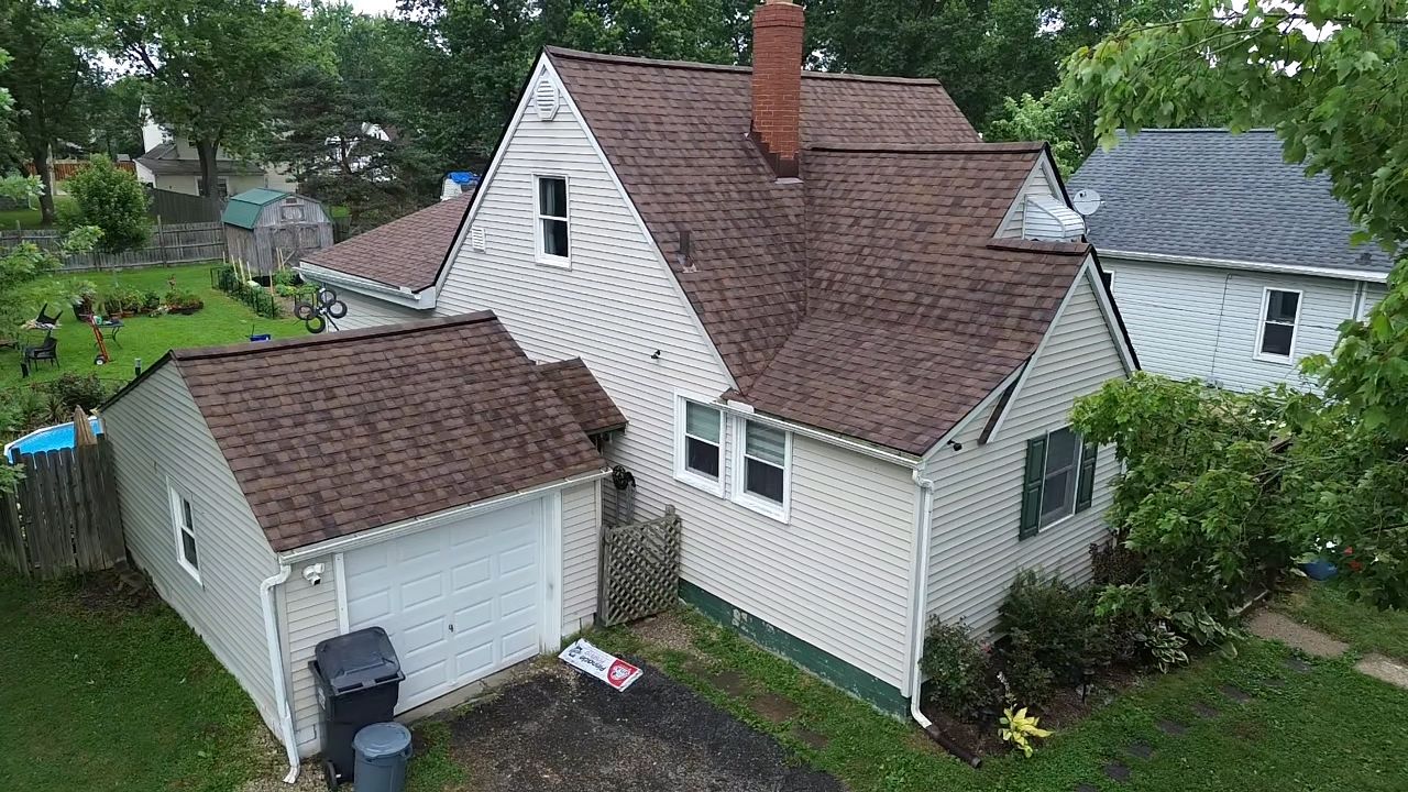 Atlas Pinnacle, Color, Burnt Hickory, Drip Edge, Color, Royal Brown by Eagle Eye Roofing
