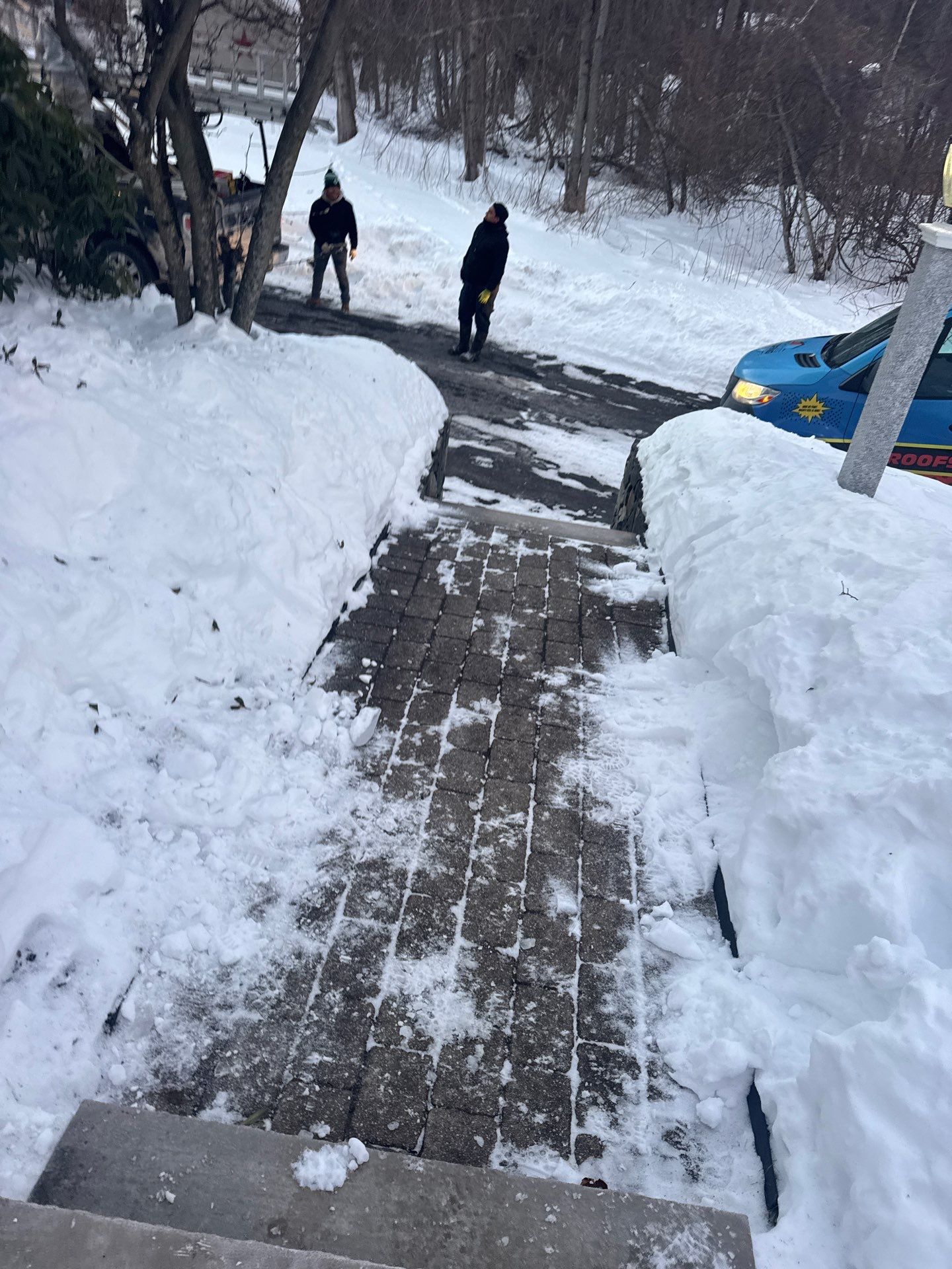 Ice Dam Removal Project in North Andover by Mighty Dog Roofing of Greater Middlesex County