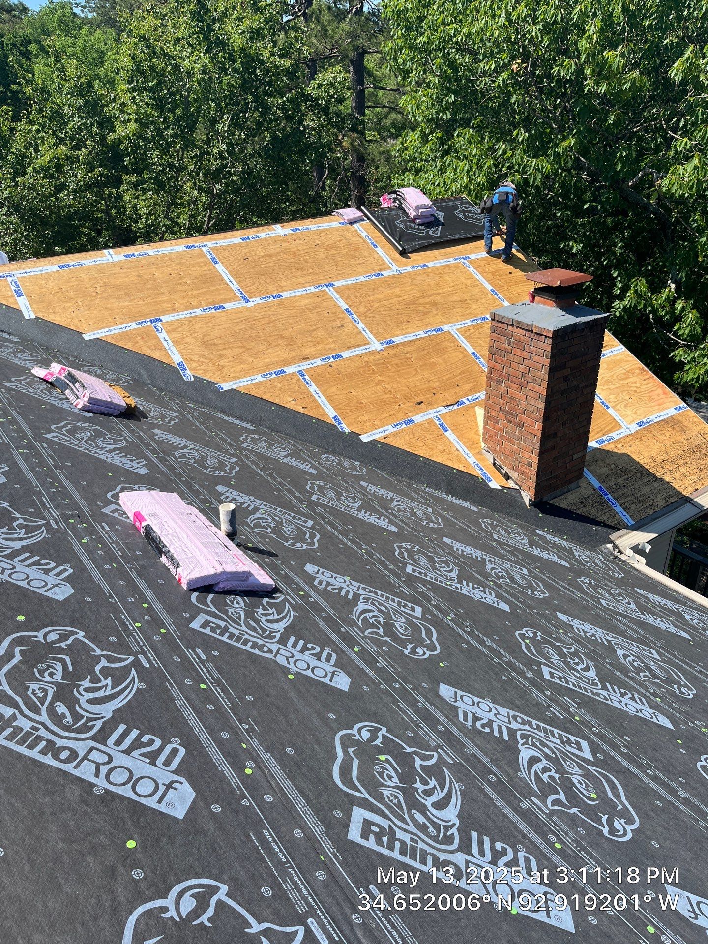 Architectural Shingle Roof Replacement and Skylight Installation in Hot Springs Village by Temple Roofing and Exteriors